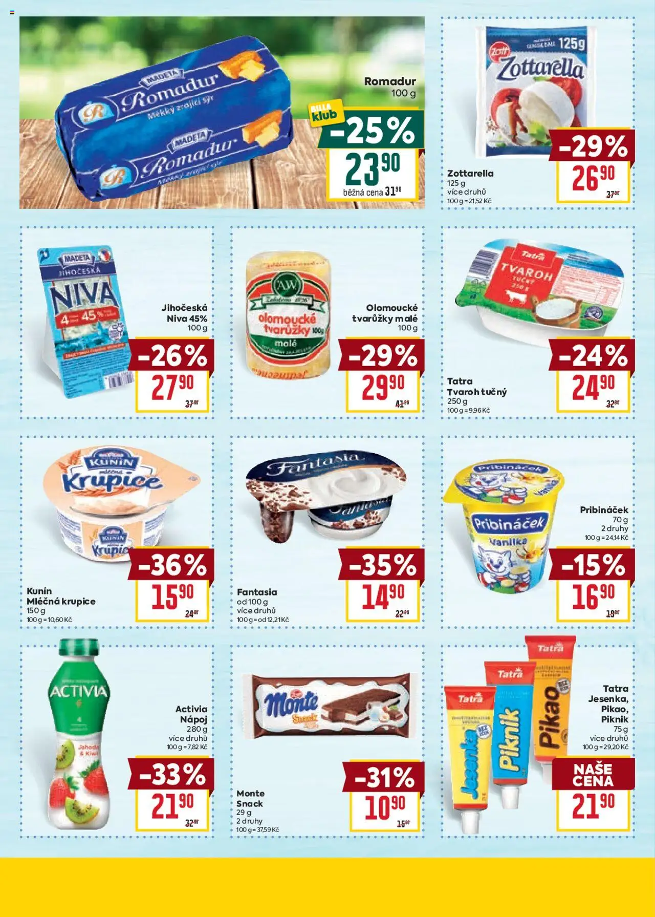 Billa Velký leták od 11.06.2025 | Strana: 16 | Produkty: Tvarůžky, Zrající sýr, Olomoucké tvarůžky, Tvaroh tučný