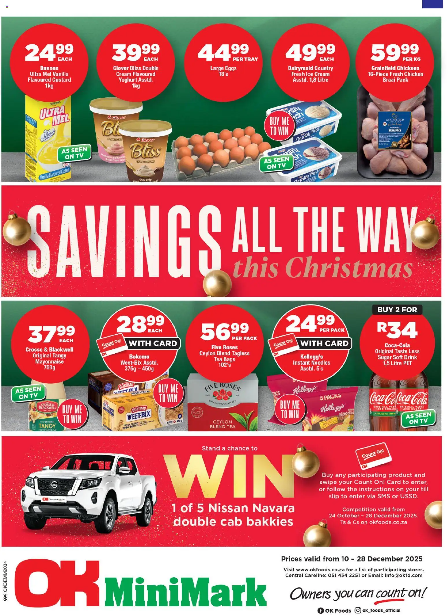 New OK Foods catalogue – valid from 10.12.2025 | Page: 1 | Products: Yoghurt, Eggs, Tea, Ice cream