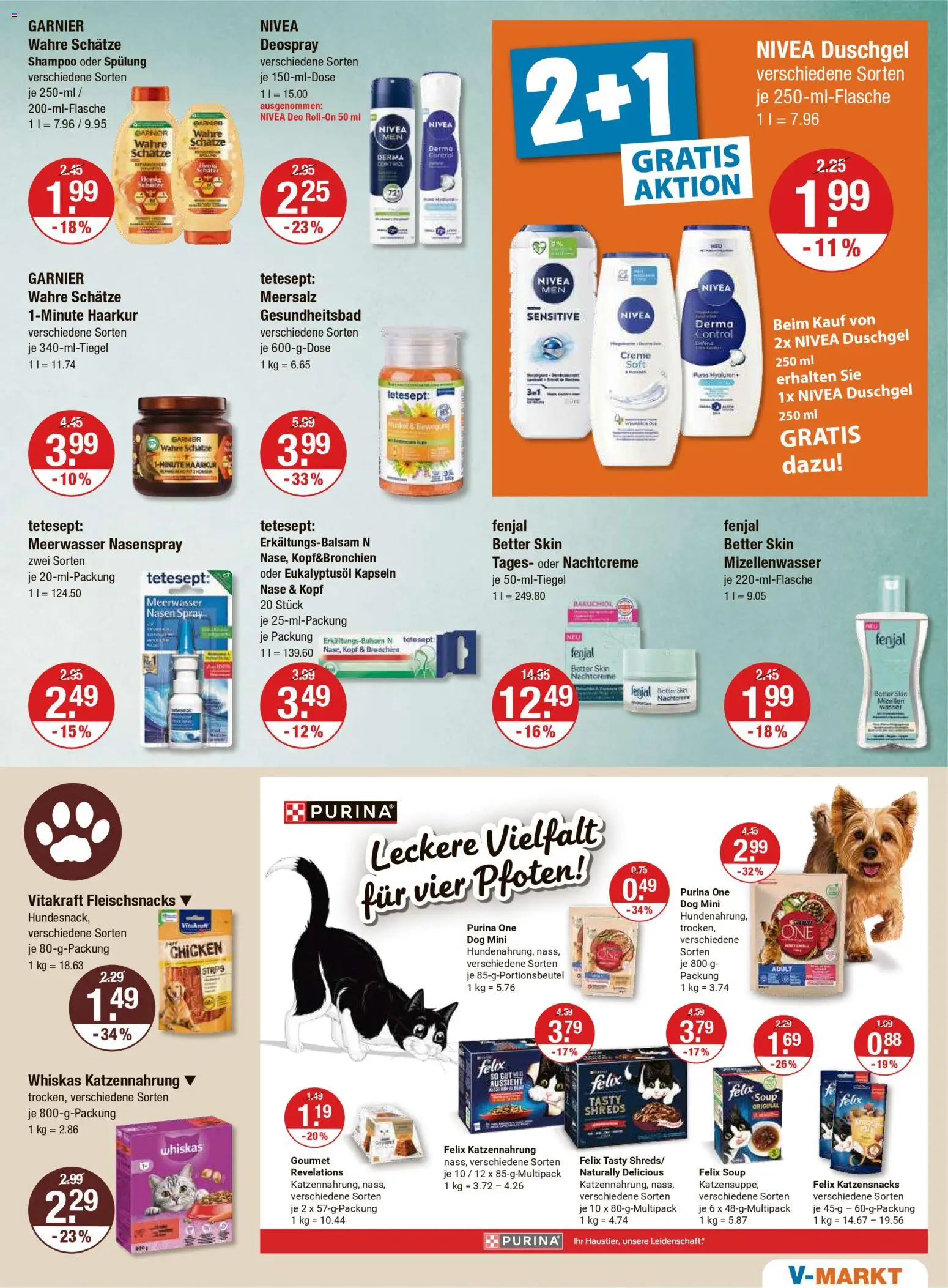 V-Markt - M&#252;nchen – gültig ab 30.10.2025 | Seite: 11 | Produkte: Duschgel, Deospray, Nachtcreme, Whiskas