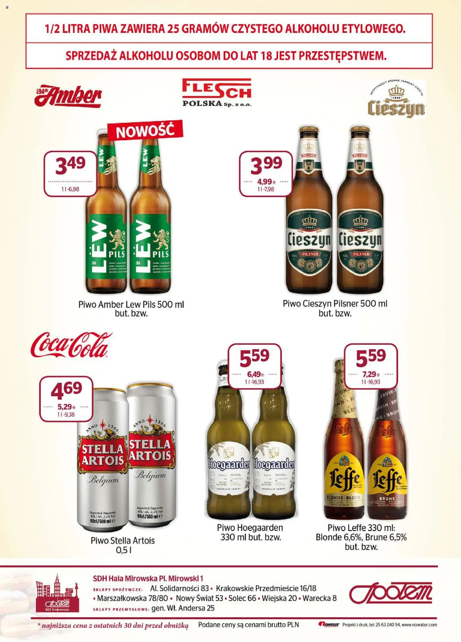 Społem Gazetka od 01.02.2026 | Strona: 16 | Produkty: Hoegaarden, Piwo