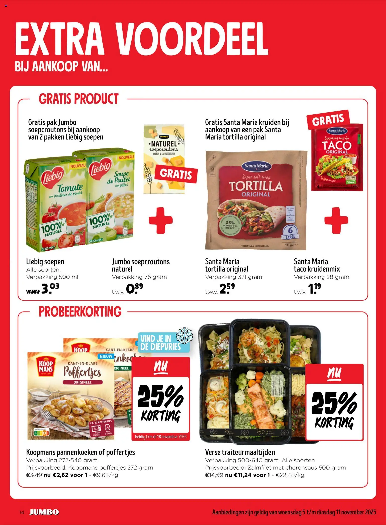 {H1} | Pagina: 14 | Producten: Taco, Pannenkoeken, Tortilla, Een pak