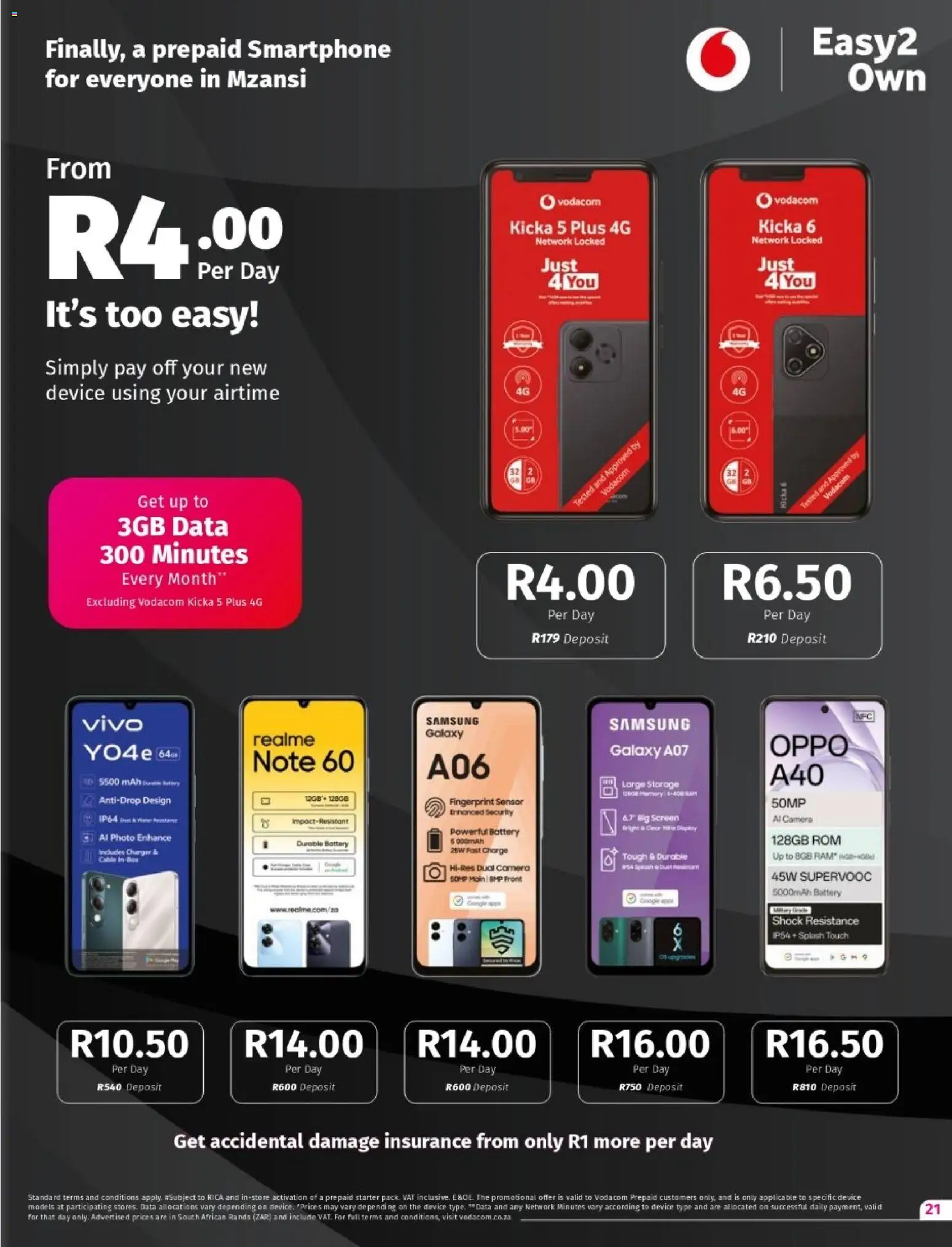 New Vodacom catalogue – valid from 07.11.2025 | Page: 21 | Products: Data, Cable, Battery, Charger