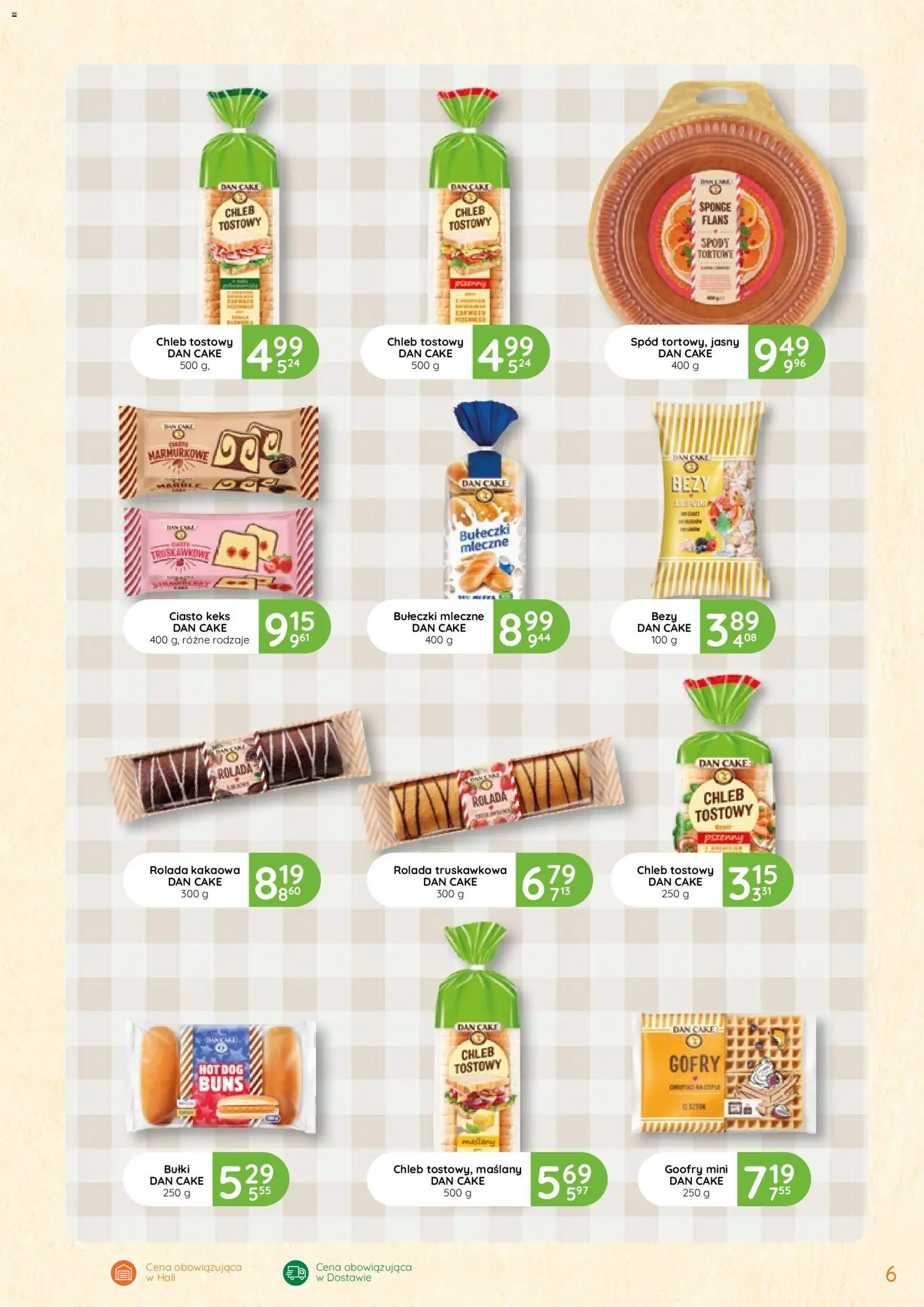 Eurocash Gazetka - Oferta Handlowa od 12.02.2026 | Strona: 6 | Produkty: Chleb tostowy, Ciasto, Bezy, Chleb