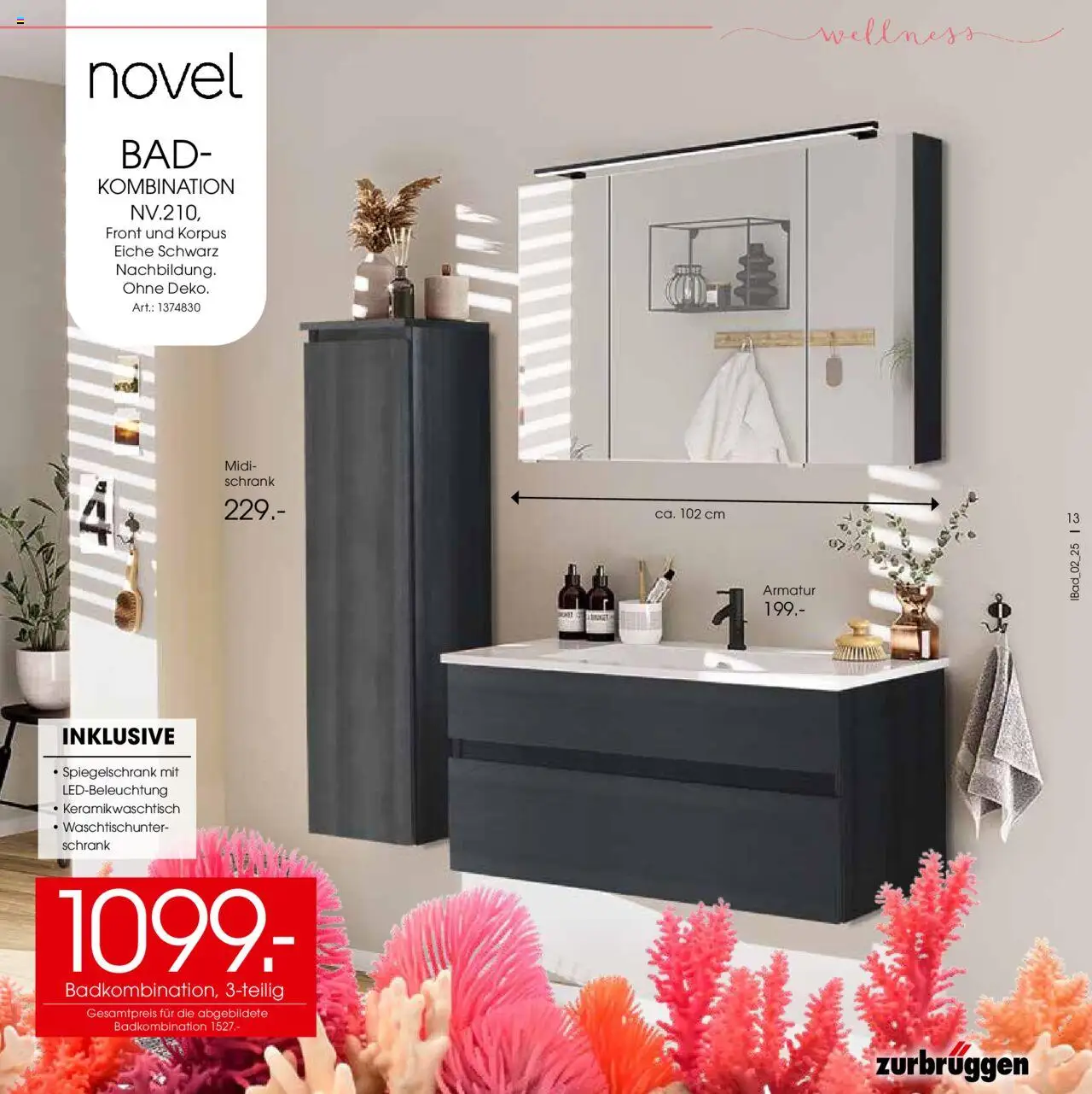 Zurbrüggen - Bad Spezial – gültig ab 11.06.2025 | Seite: 13 | Produkte: Schrank, Bad, Armatur, Spiegelschrank