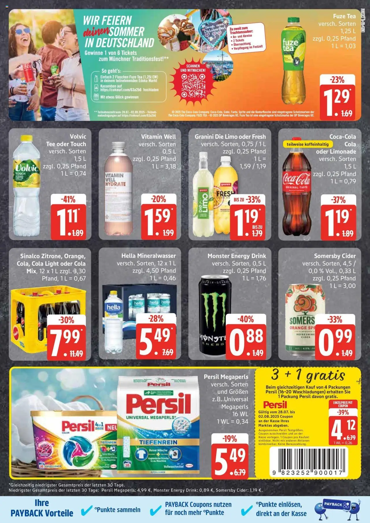 Edeka prospekt Handorf	 - gültig ab dem 27.07.2025 | Seite: 15 | Produkte: Coca cola, Sprite, Granini die limo, Persil