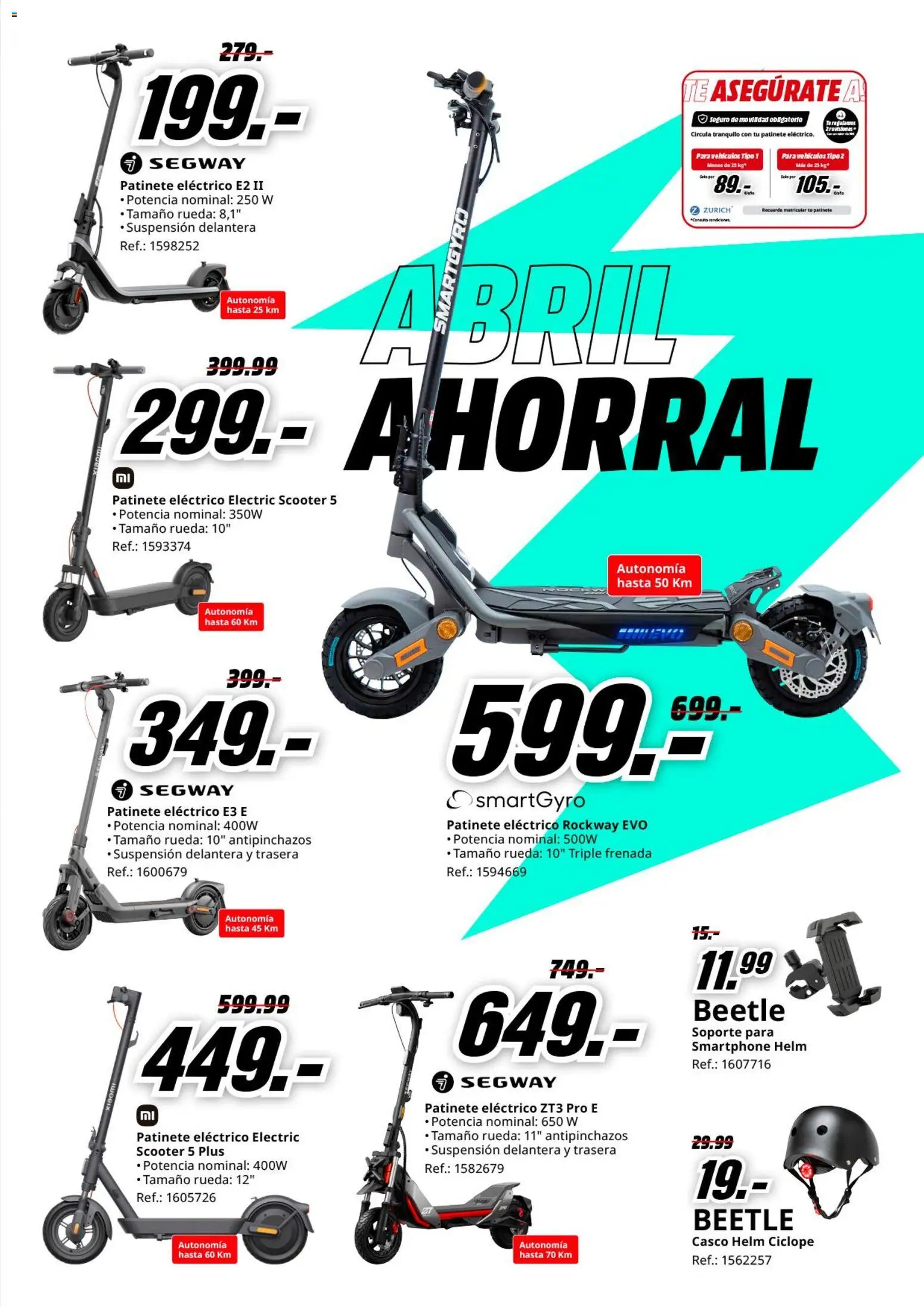 Media Markt folleto │ válido desde el 23.04.2026 | Página: 17 | Productos: Patinete, Smartphone, Ελιές