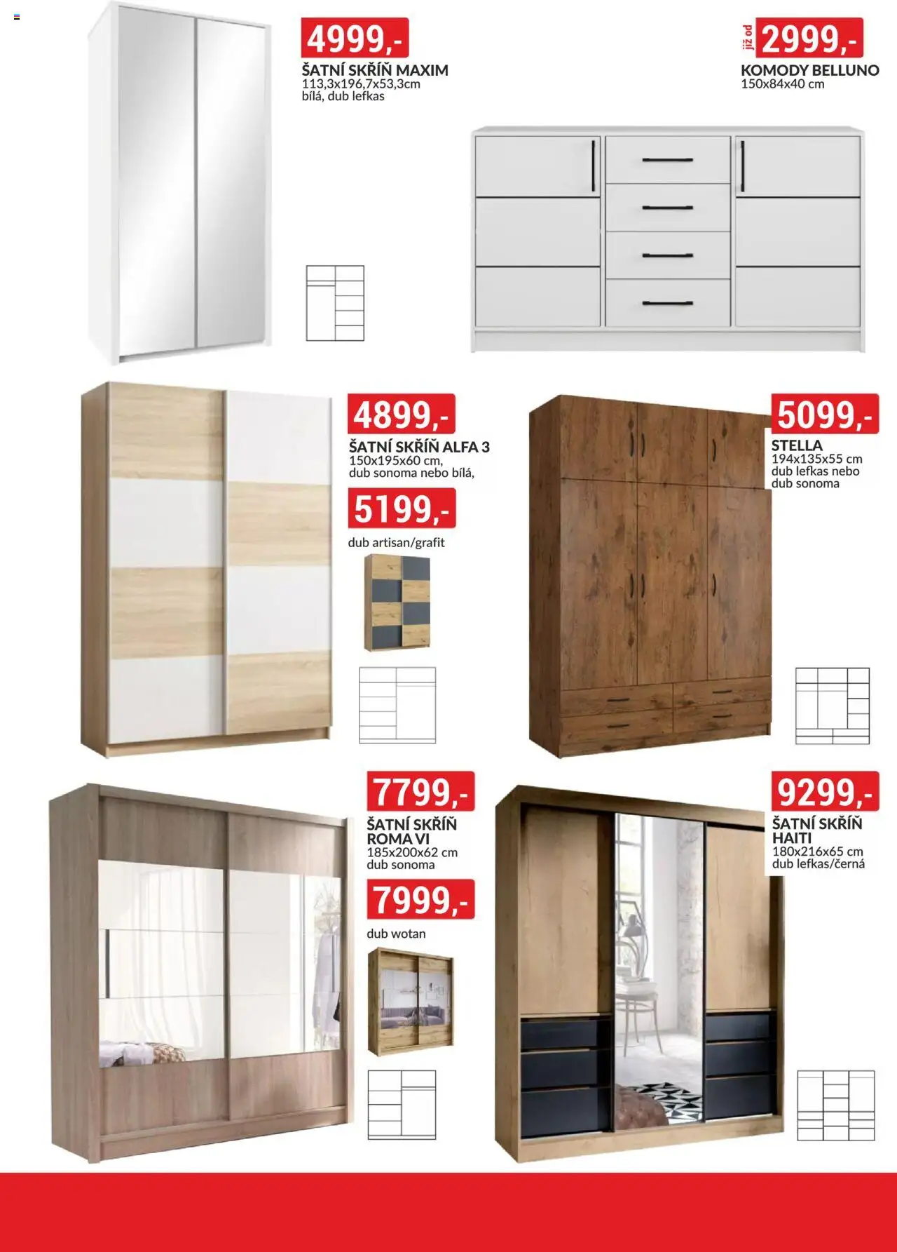 BAUMAX leták - Moderní bydlení od 01.06.2025 | Strana: 28 | Produkty: Komody, Šatní skříň, Skříň