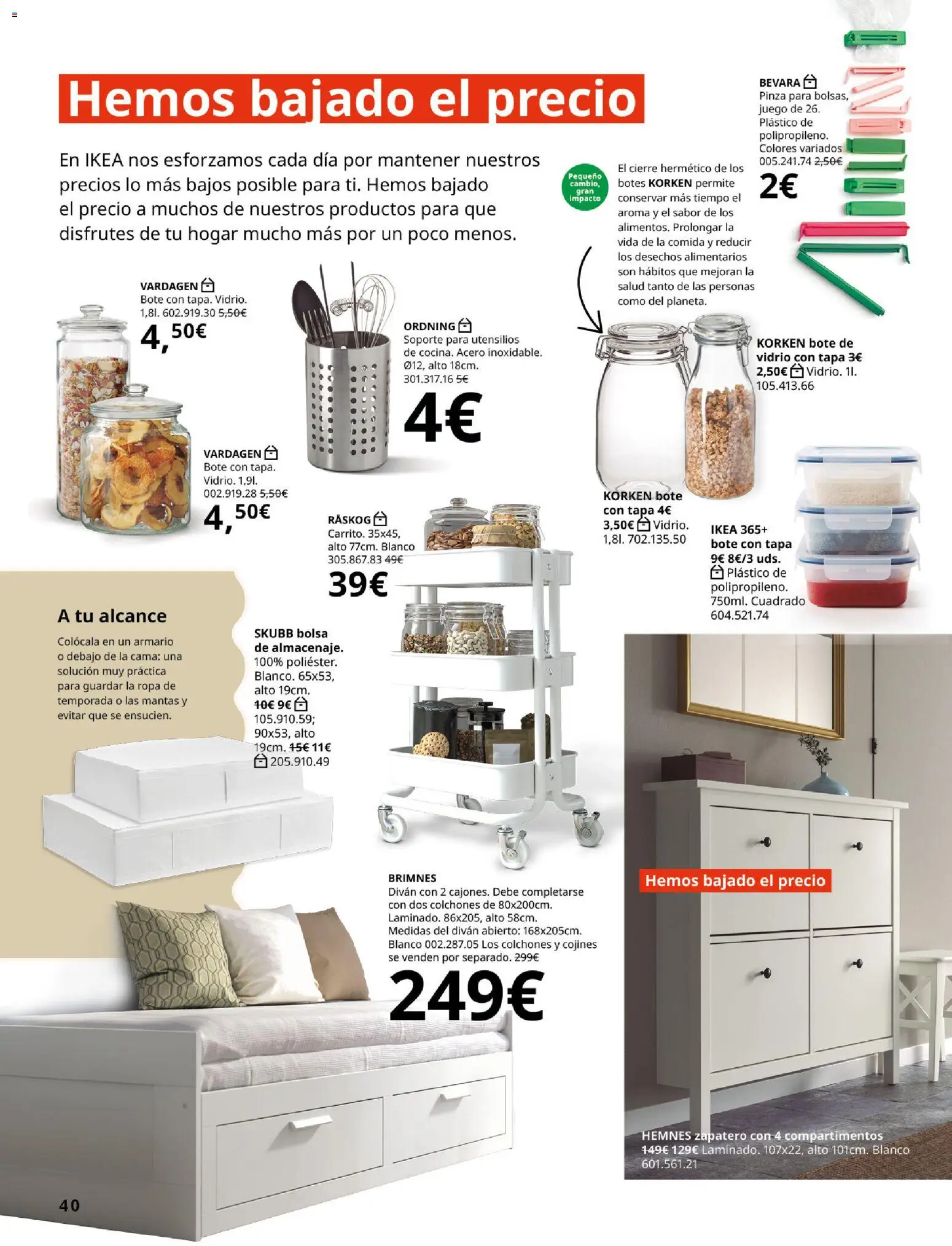 Catálogo IKEA Organización en el hogar │ válido desde el 15.01.2026 | Página: 40 | Productos: Ropa, Bolsa, Cama, Armario