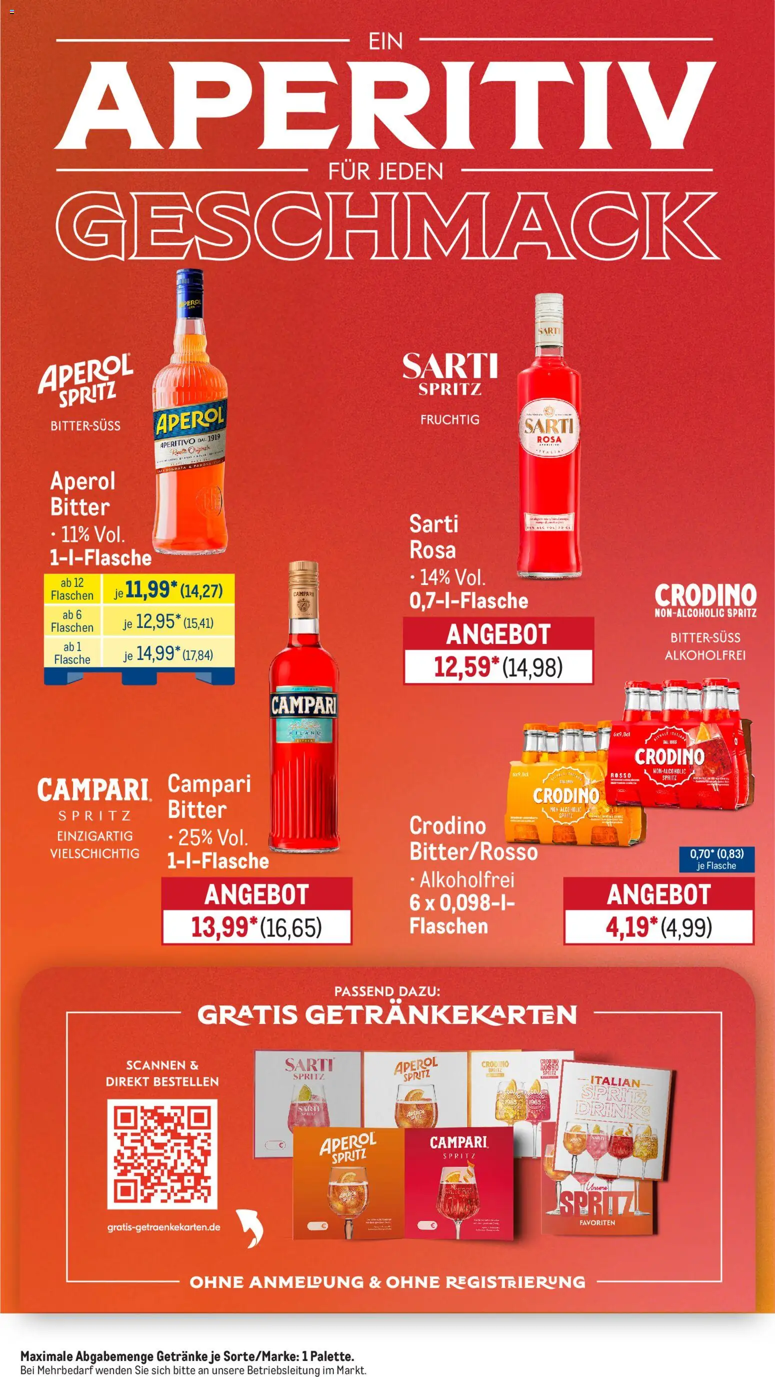 Metro Monats-Menü – gültig ab 01.04.2026 | Seite: 30 | Produkte: Campari, Aperol
