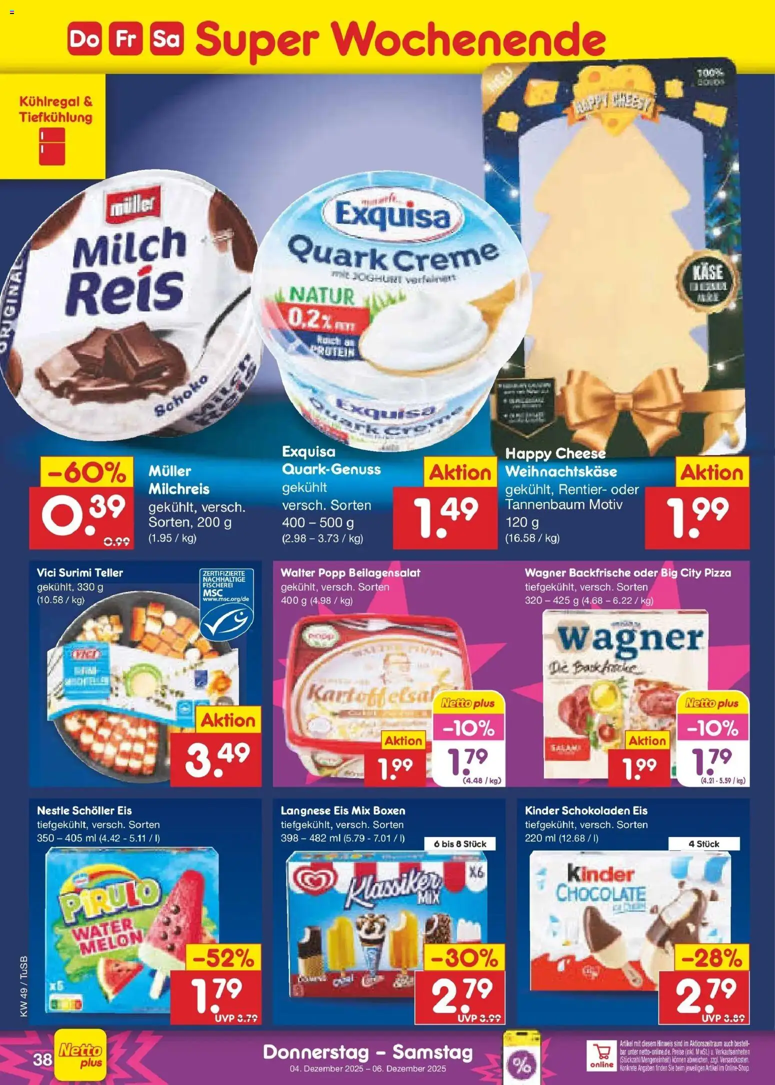 Netto Marken-Discount prospekt Calw-Stammheim	 – gültig ab 01.12.2025 | Seite: 40 | Produkte: Langnese, Joghurt, Pizza, Reis