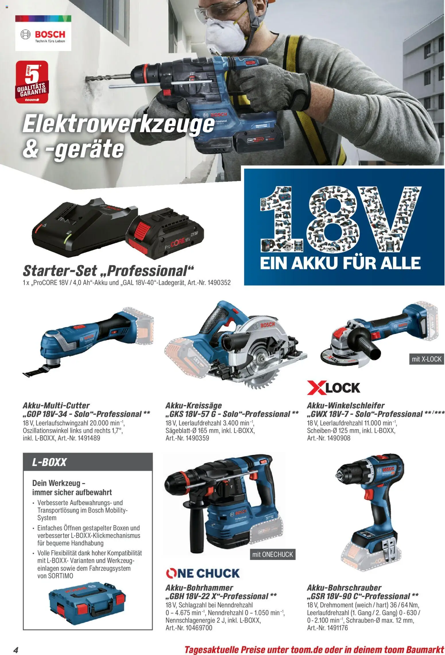 Toom Baumarkt Maschinen & Werkstatt 2026 – gültig ab 01.01.2026 | Seite: 4 | Produkte: Bosch