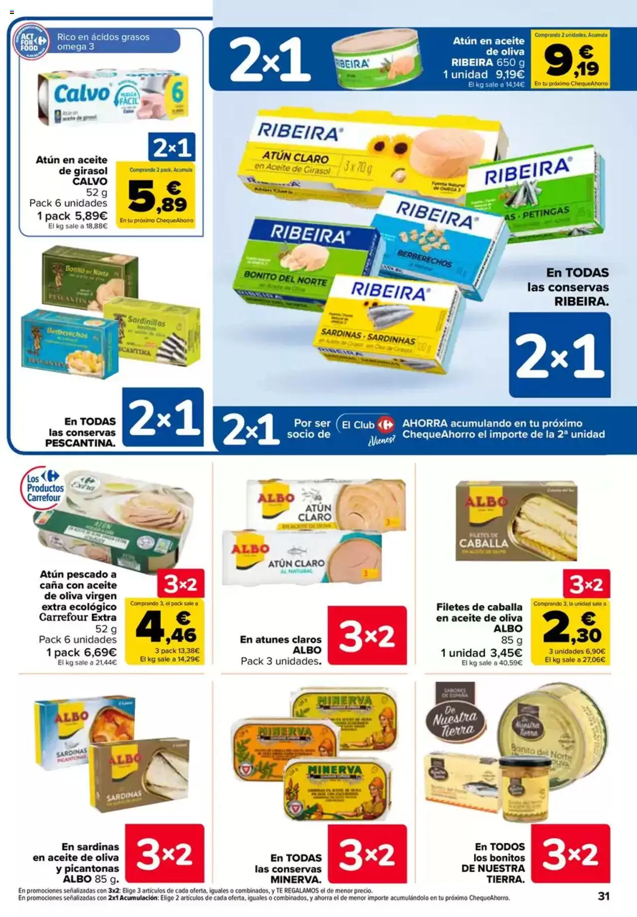 Carrefour folleto │ válido desde el 27.05.2025 | Página: 31 | Productos: Pescado, Té, Aceite de girasol, Σταθμός εργασίας