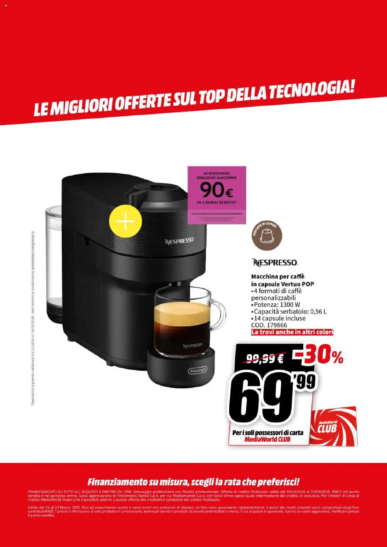 Volantino Media World del 16.03.2026 | Pagina: 58 | Prodotti: Caffè, Top, Caffe in capsule