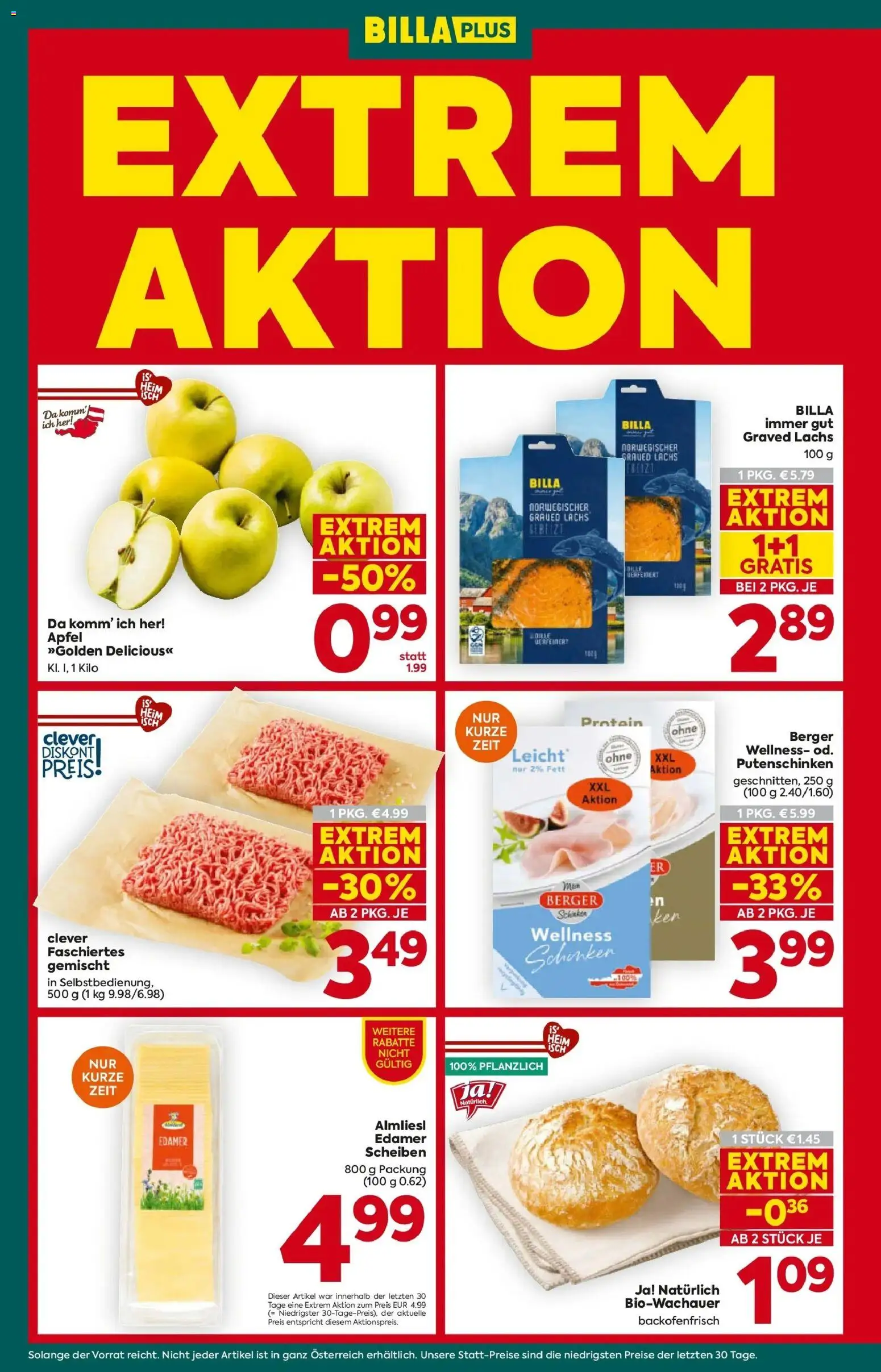 Billa Plus Flugblatt - Steiermark gültig ab 23.04.2026 | Seite: 4 | Produkte: Schinken, Äpfel