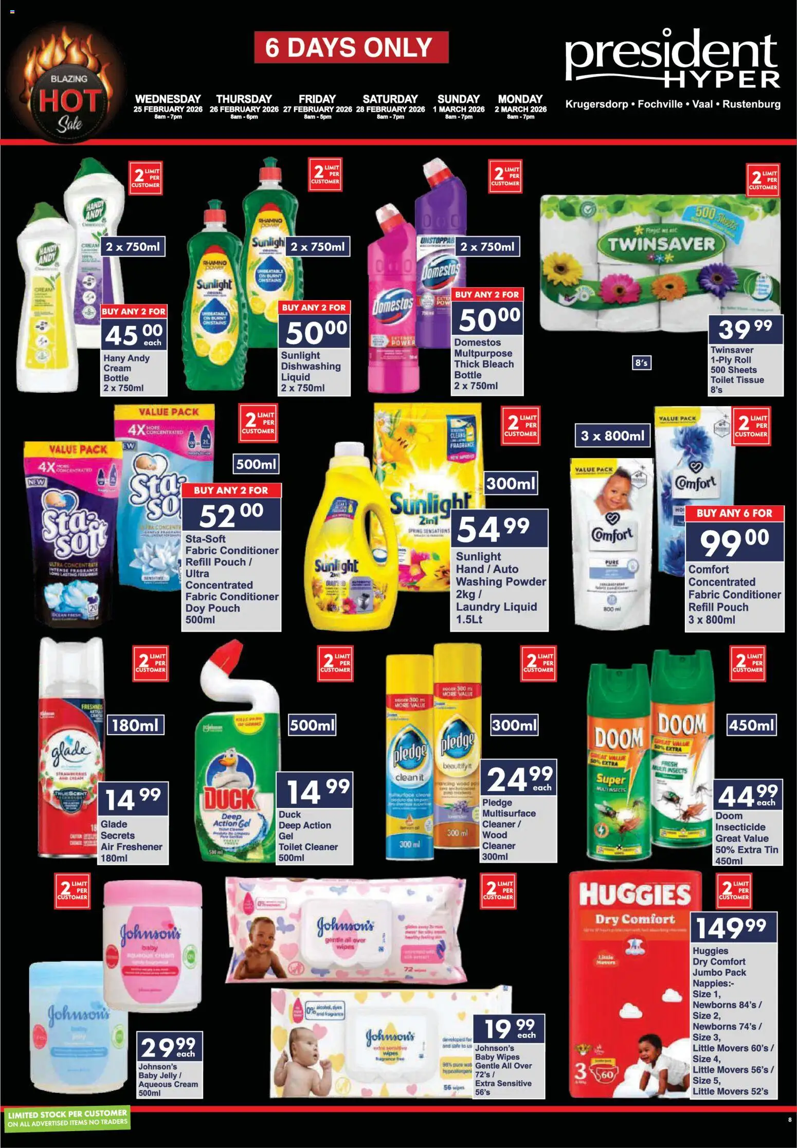 New President Hyper catalogue – valid from 25.02.2026 | Page: 8 | Products: Air freshener, Fragrance, Conditioner, Peach