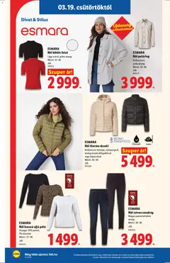 ESMARA Női thermo dzseki, Kellemesen könnyű, vízlepergető, meleg dzseki állógallérral vagy kapucnival Méret: 36-50 - amely érvényes a következő dátumtól: 19.03.2026 | Oldal: 30