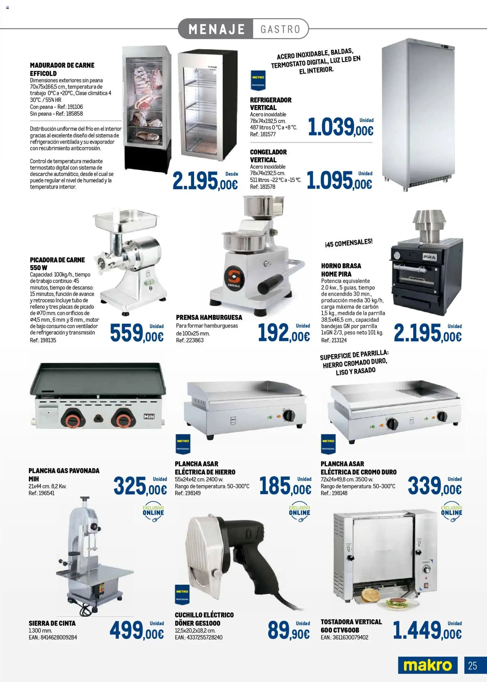 Makro - Expertos en carnes │ válido desde el 09.03.2026 | Página: 25 | Productos: Horno, Ventilador, Tostadora, Σοκολατούχο γάλα