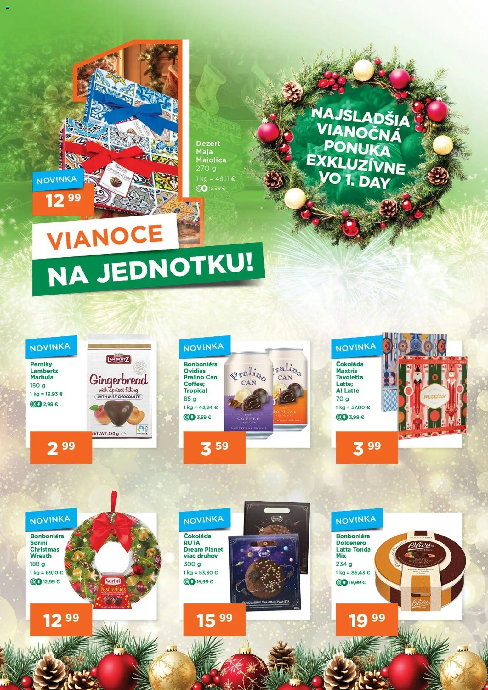 Nové 1day akcie – leták je platný od 18.12.2025 | Strana: 3 | Produkty: Čokoláda