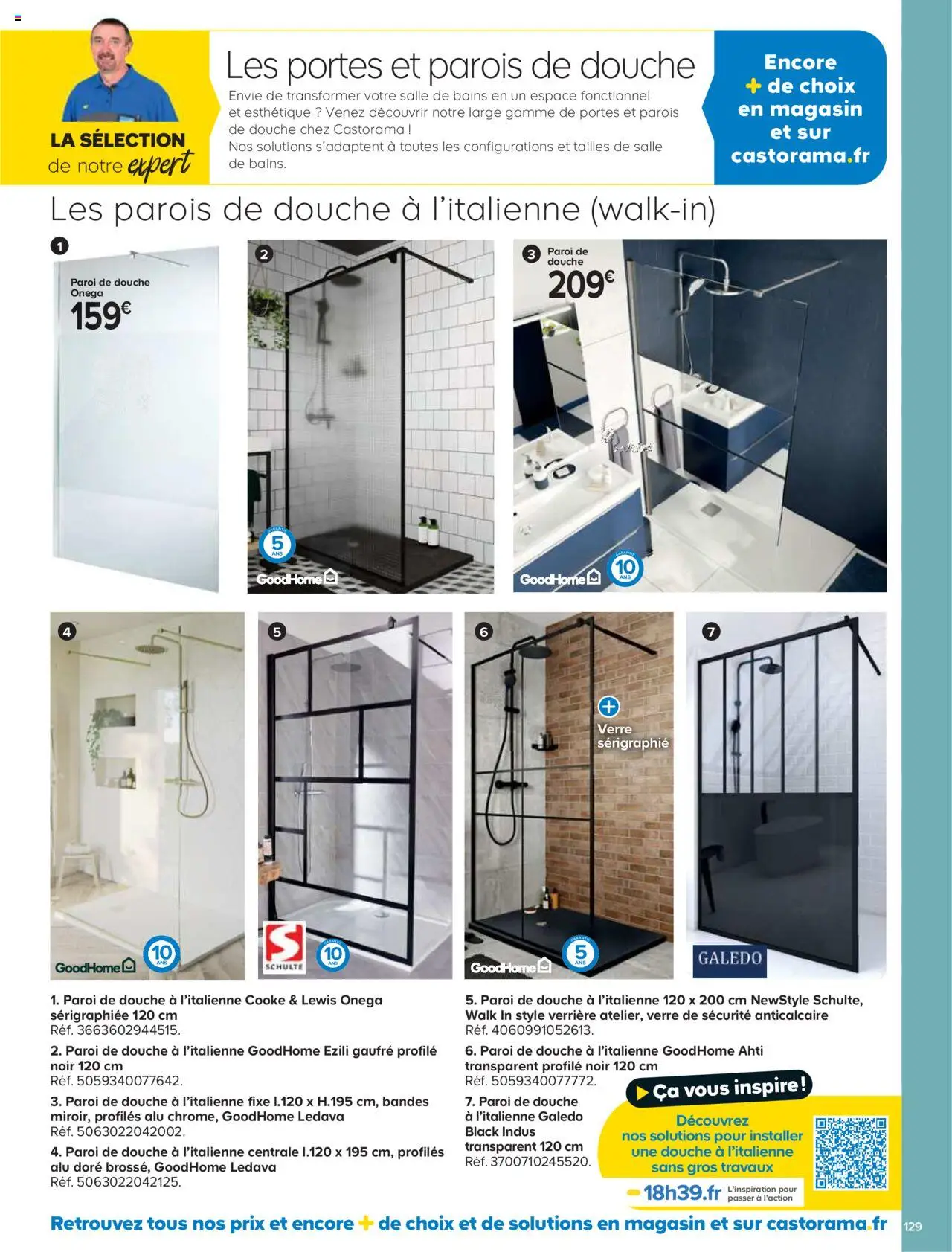 {H1} | Page: 129 | Produits: Verrière, Portes, Douche