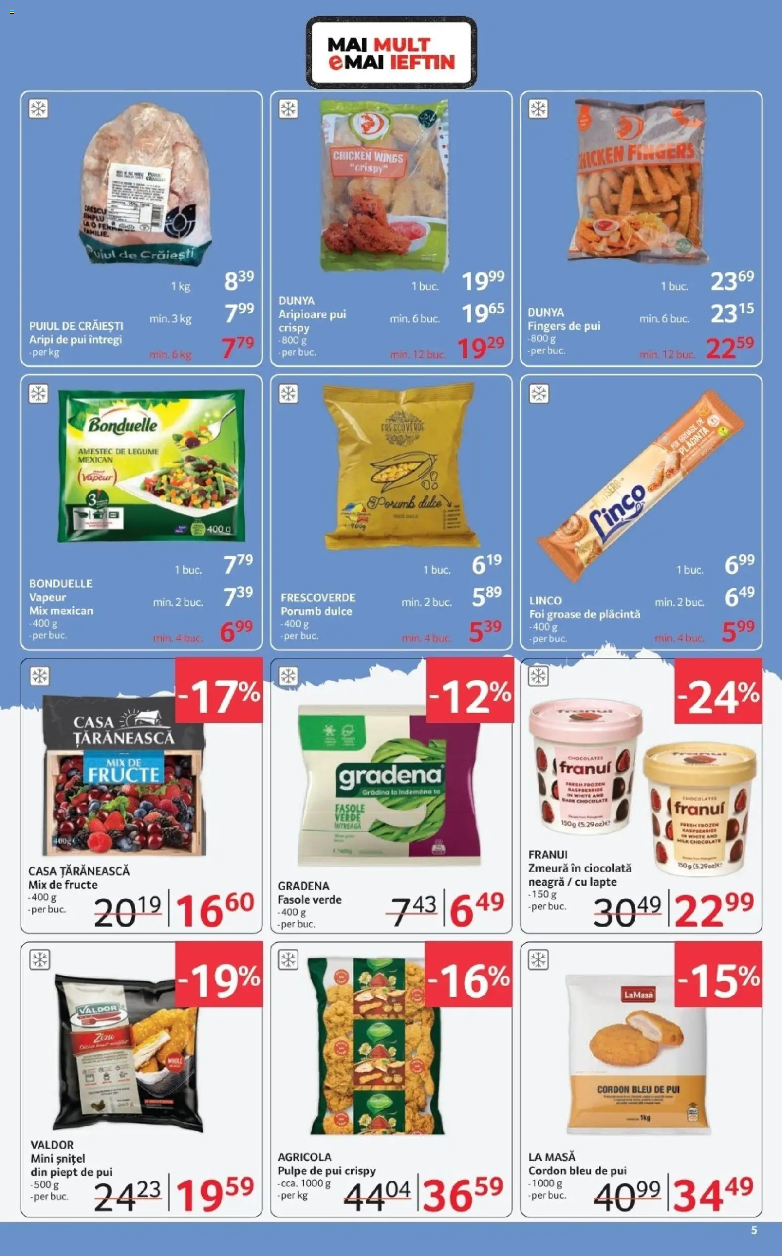 Noul catalog Selgros – valabil de la 06.02.2026 | Pagină: 5 | Produse: Cordon bleu, Plăcintă, Lapte, Porumb