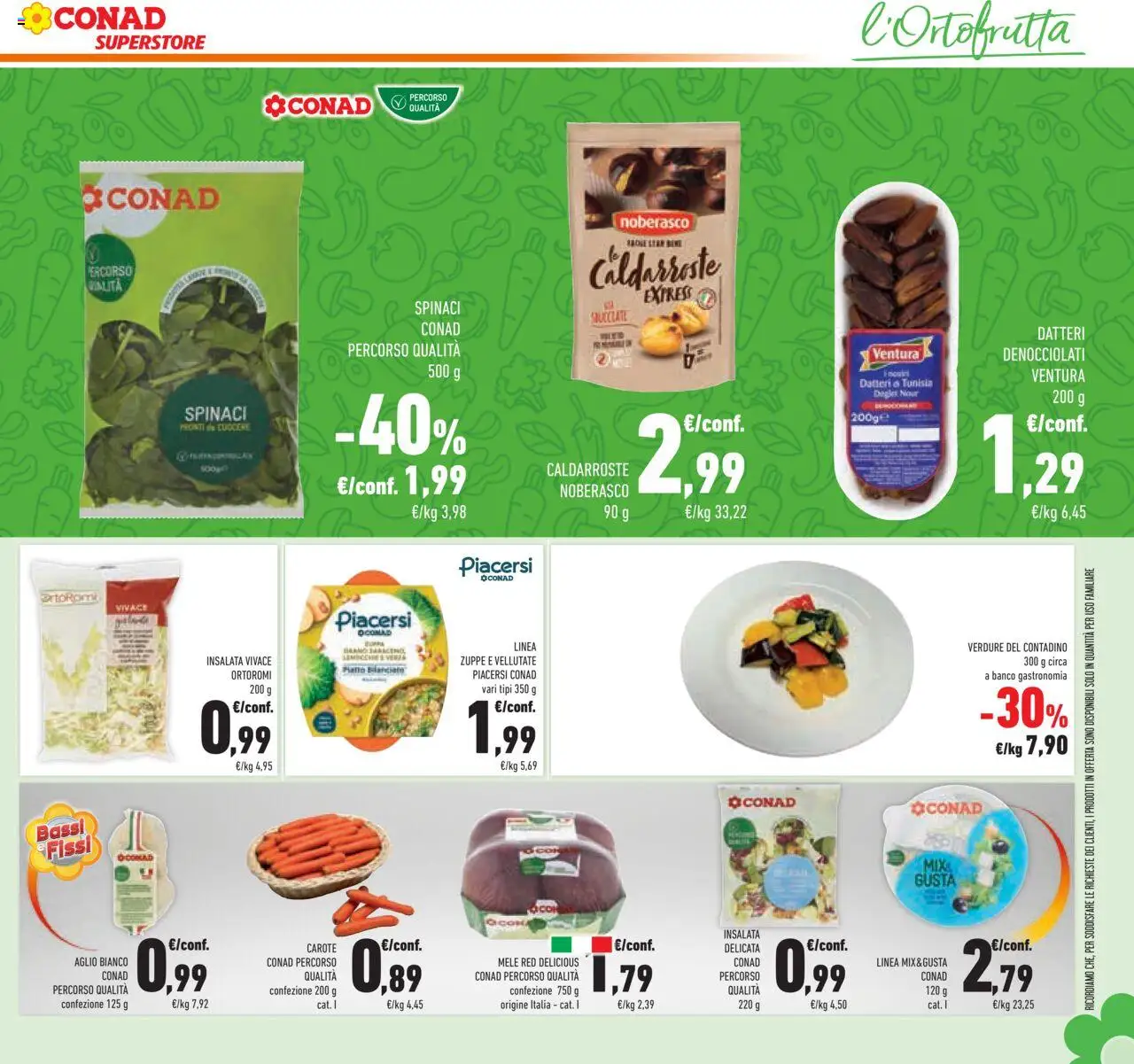 Volantino Conad del 22.10.2025 | Pagina: 29 | Prodotti: Mele, Insalata, Aglio, Piatto