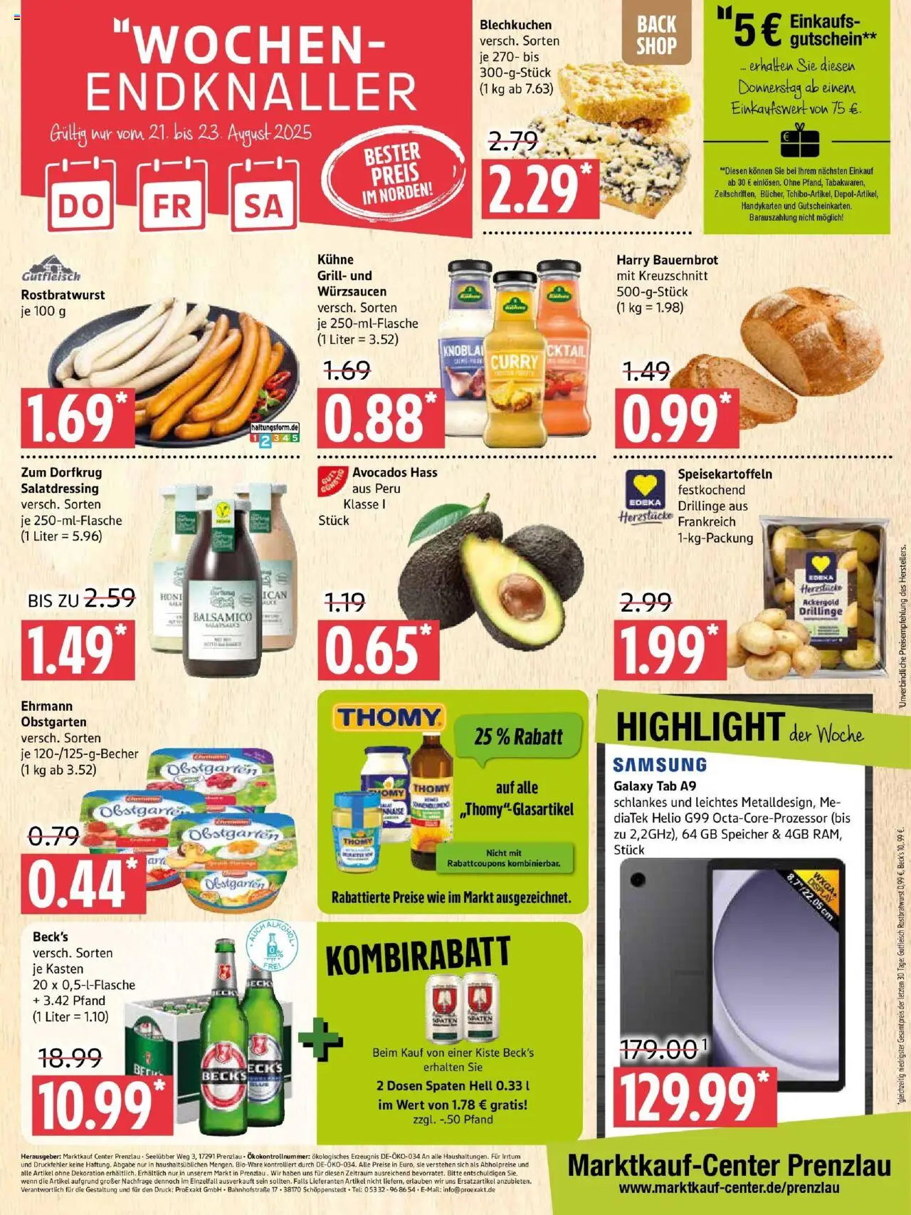 Marktkauf Prospekt 	 - gültig ab dem 18.08.2025 | Seite: 12 | Produkte: Grill, Balsamico, Samsung