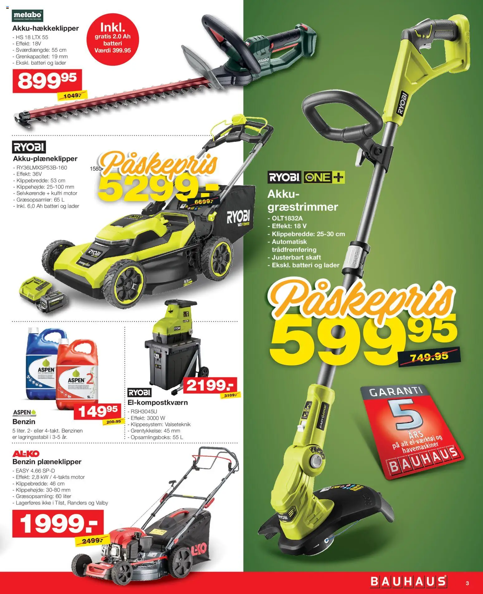 Bauhaus tilbudsavis – gyldig fra 02.04.2026 | Side: 3 | Produkter: Batteri