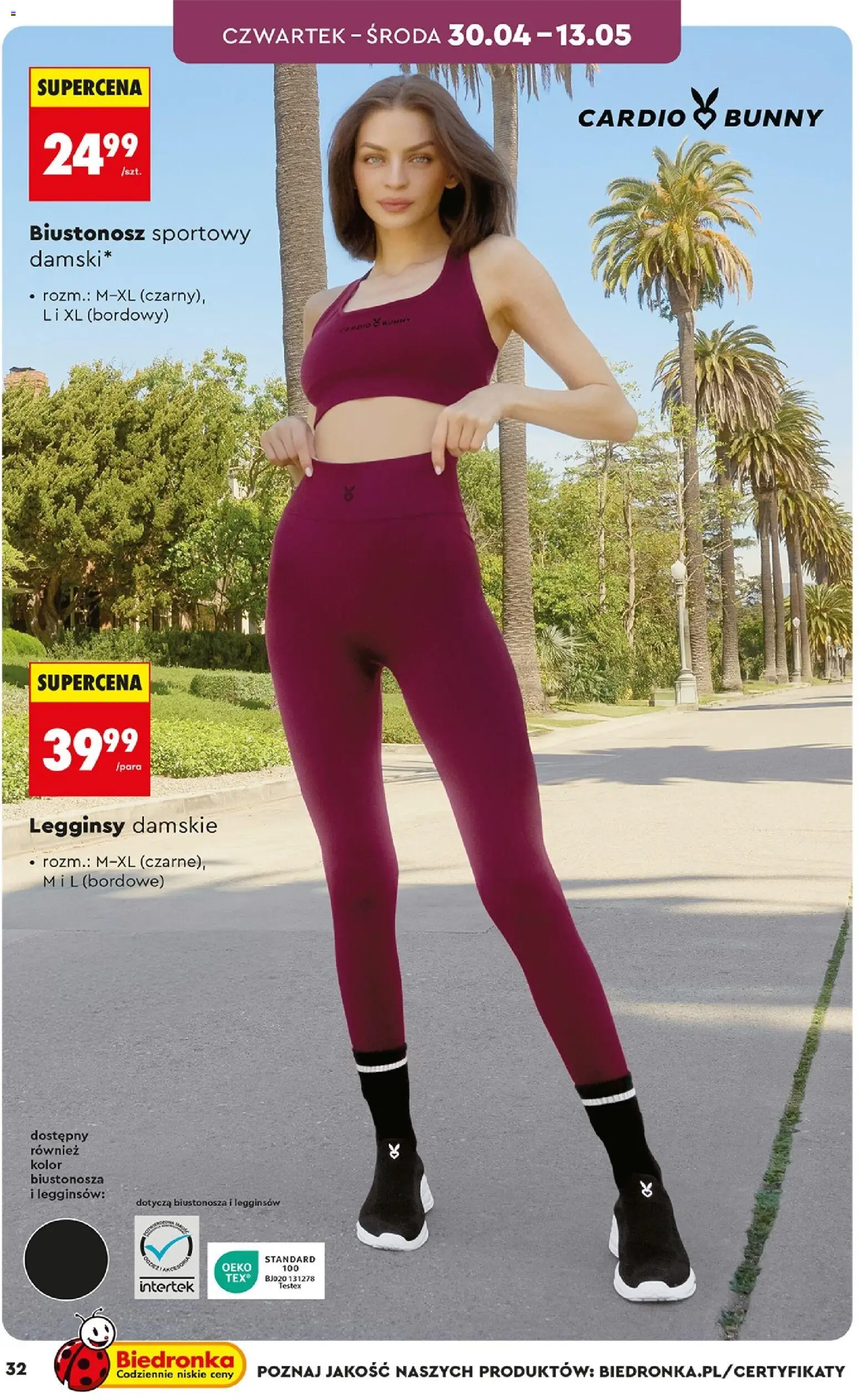 Biedronka gazetka - Hity i inspiracje od 25.04.2026 | Strona: 32 | Produkty: Biustonosz, Legginsy, Legginsy damskie