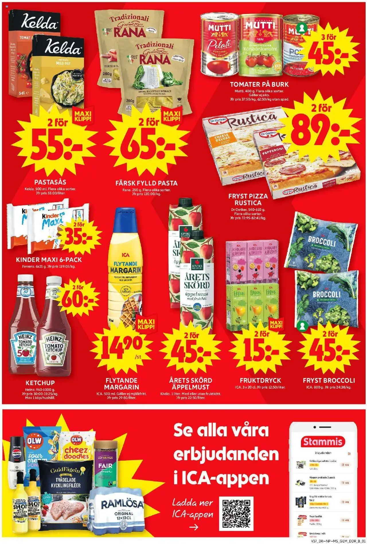 ICA Maxi reklamblad aktuell från 08.09.2025 | Sida: 5 | Produkter: Margarin, Ost, Tomater, Äpple