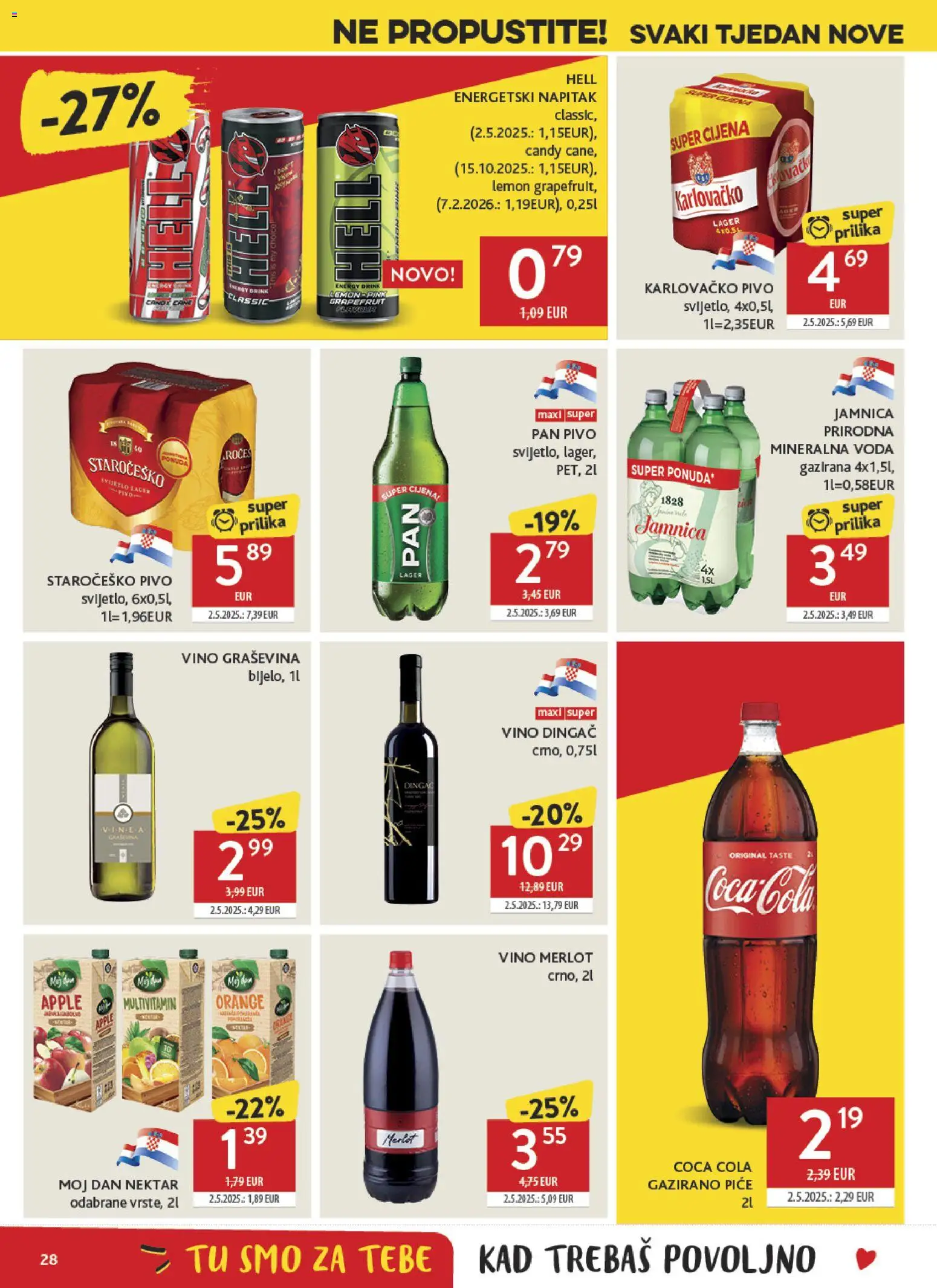 Konzum HR akciós ujság - amely érvényes a következő dátumtól: 04.03.2026 | Oldal: 28 | Termékek: Coca Cola, Cola, Multivitamin, Grapefruit