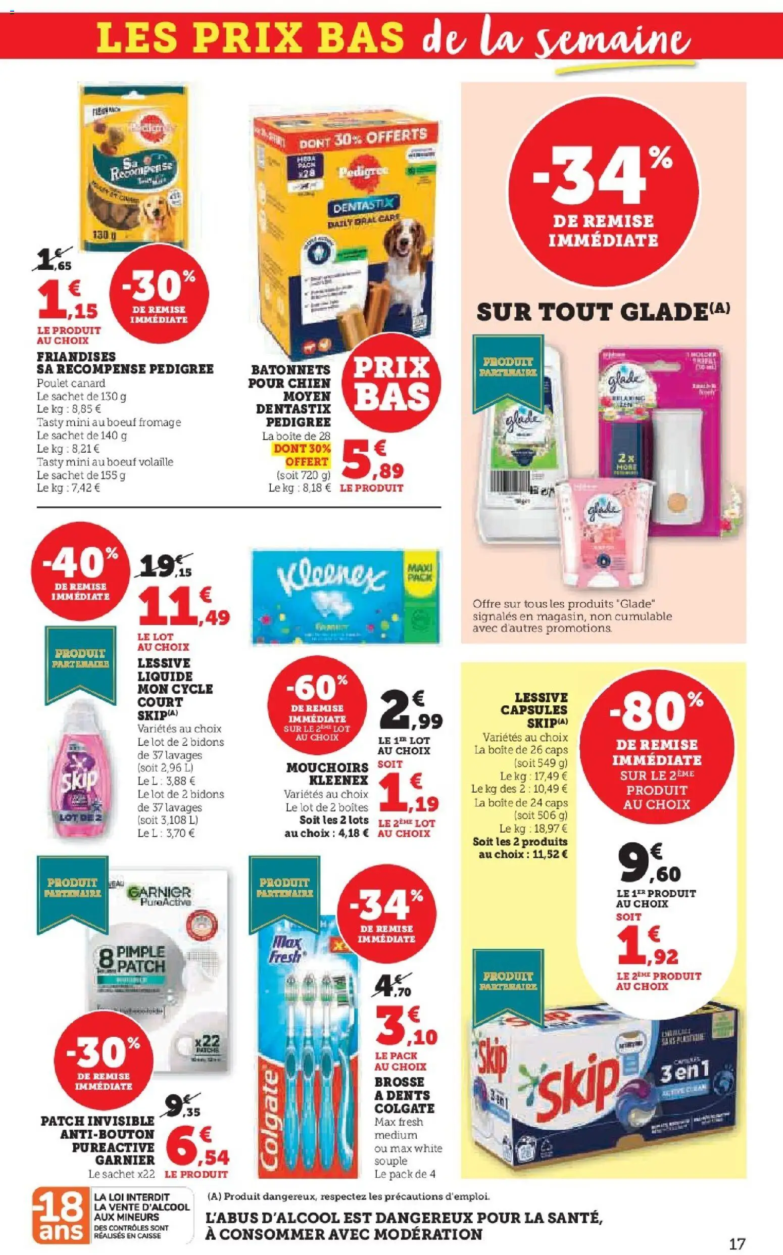 {H1} | Page: 17 | Produits: Volaille, Brosse à dents, Mouchoirs, Lessive