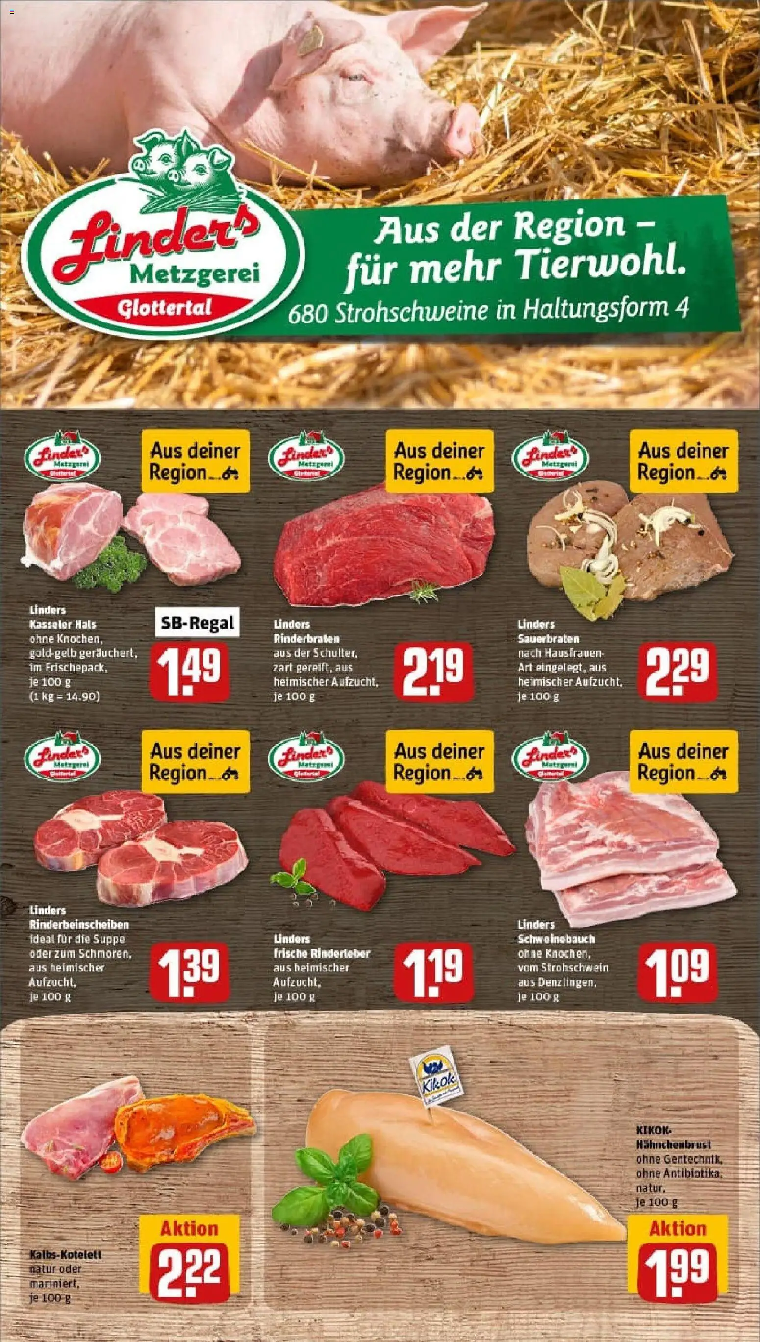 Rewe prospekt Waldkirch	 – gültig ab 26.10.2025 | Seite: 10 | Produkte: Rinderbraten, Schweinebauch, Hahnchenbrust