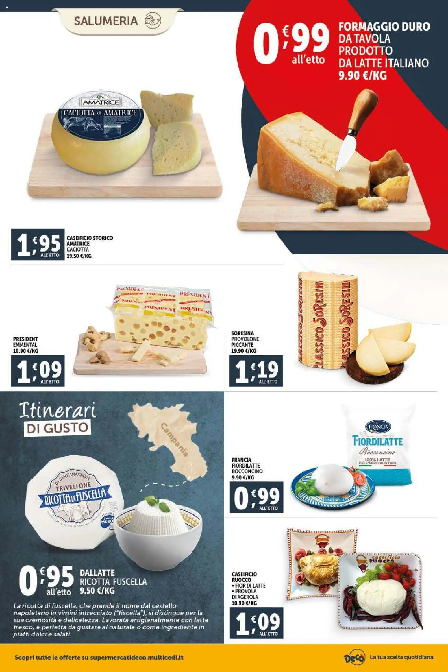 Volantino Decò del 09.01.2026 | Pagina: 2 | Prodotti: Provolone, Formaggio, Ricotta, Emmental