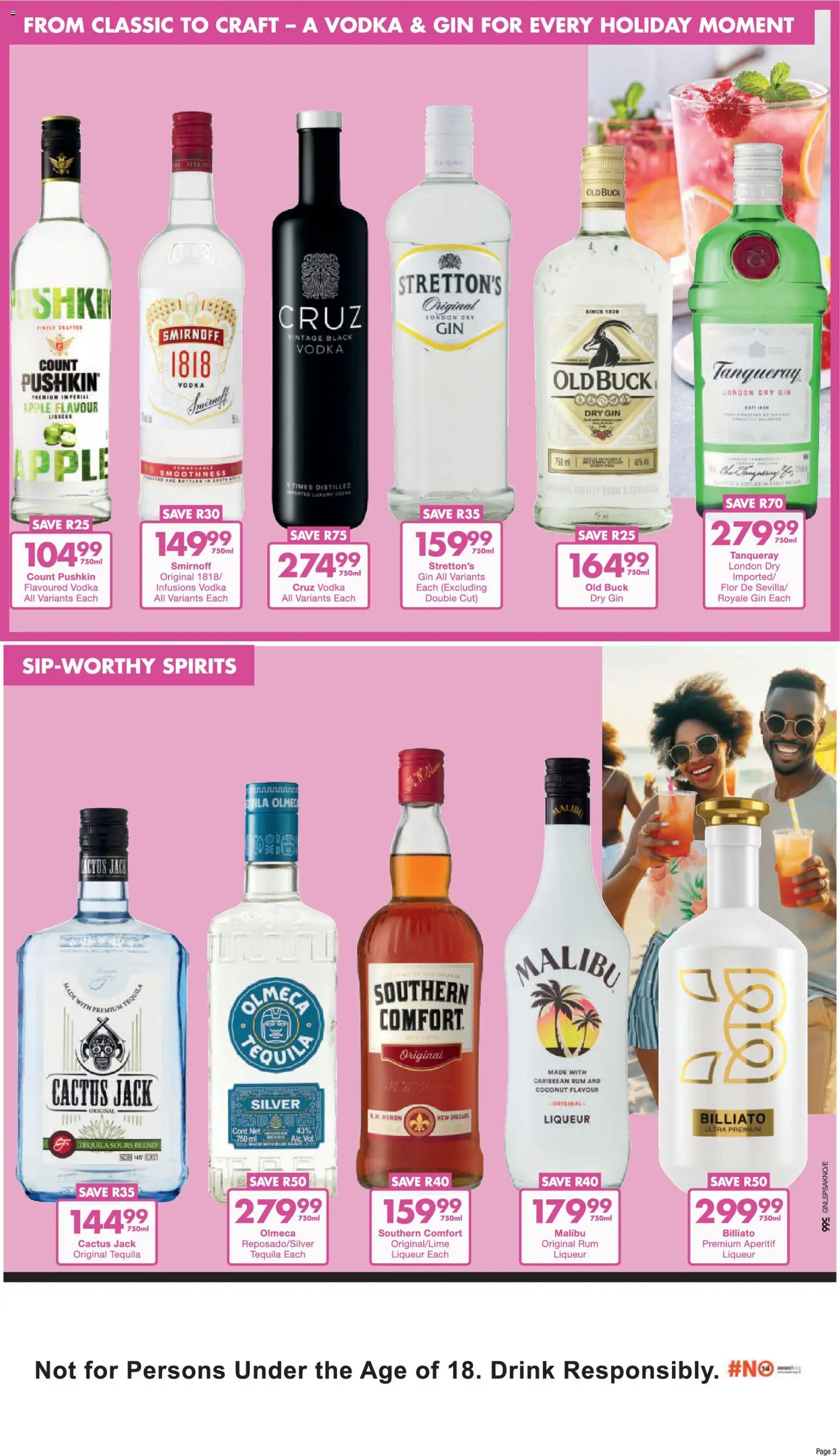 New President Hyper catalogue – valid from 23.03.2026 | Page: 3 | Products: Rum, Gin, Vodka