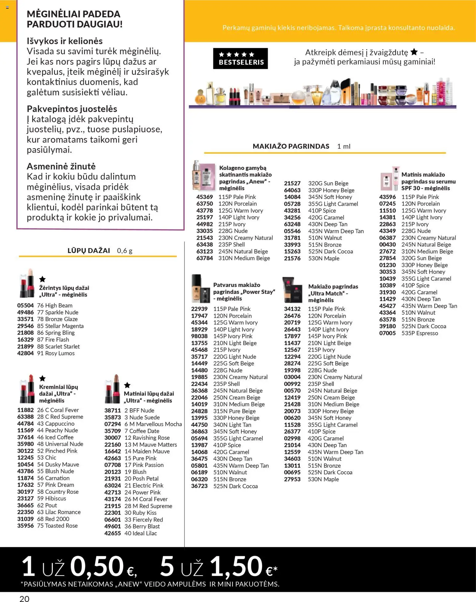 AVON akcijos nuo 01.02.2026 | Puslapis: 20 | Prekių: Makiažo pagrindas