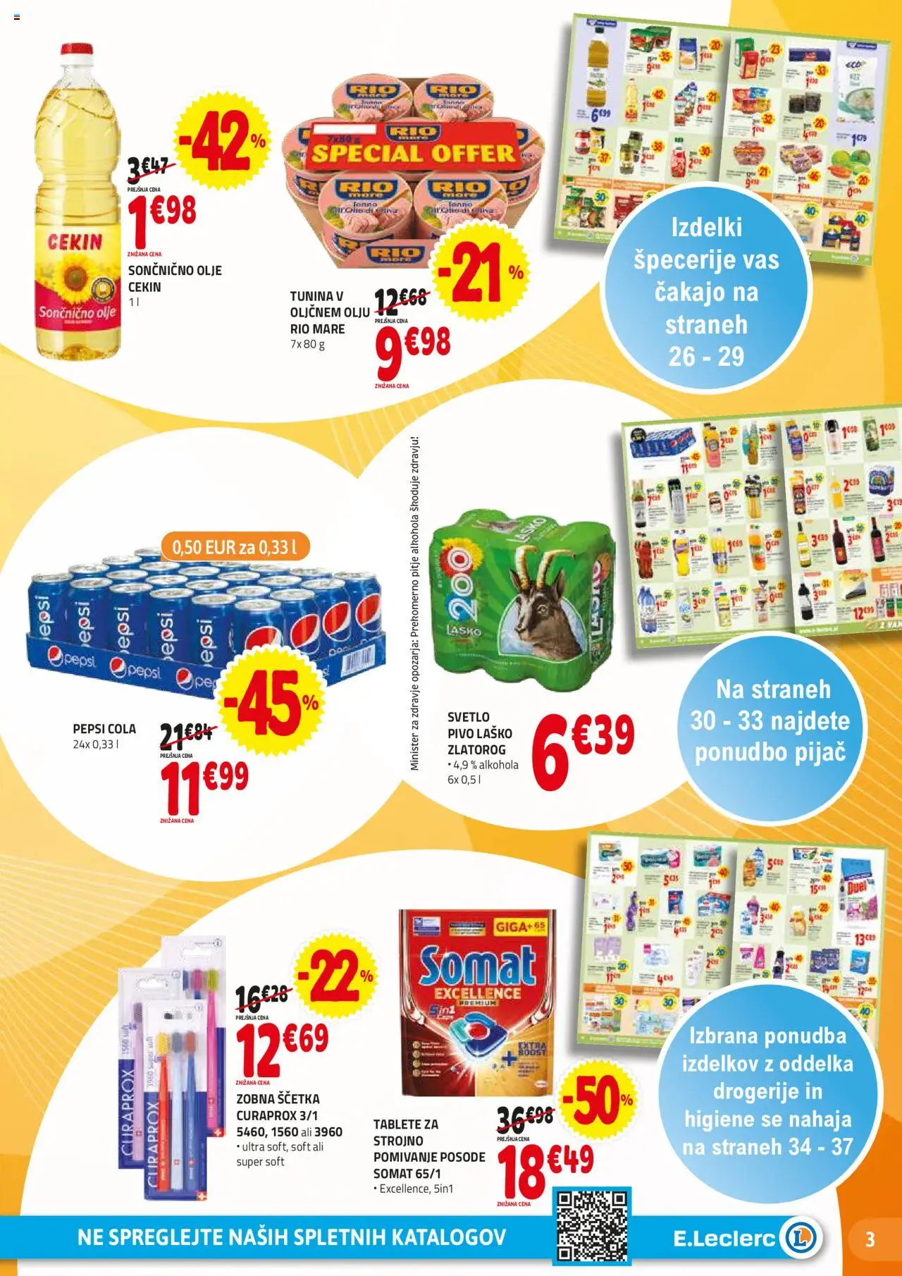 E.leclerc katalog │ velja od 13.08.2025 | Stran: 3 | Izdelki: Olje, Zobna scetka, Pivo
