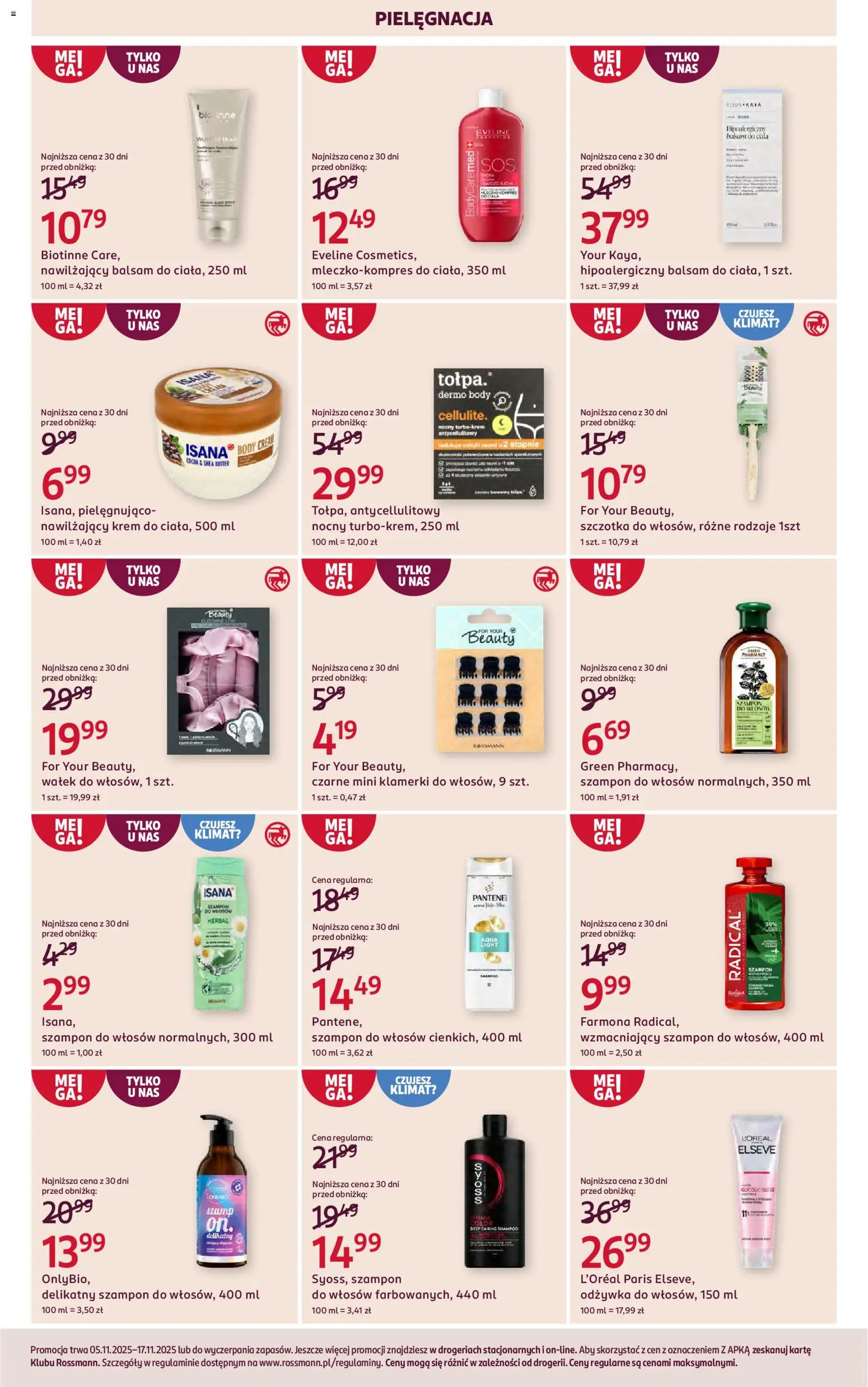 Rossmann Gazetka od 05.11.2025 | Strona: 8 | Produkty: Szczotka, Szampon, Odżywka, Krem