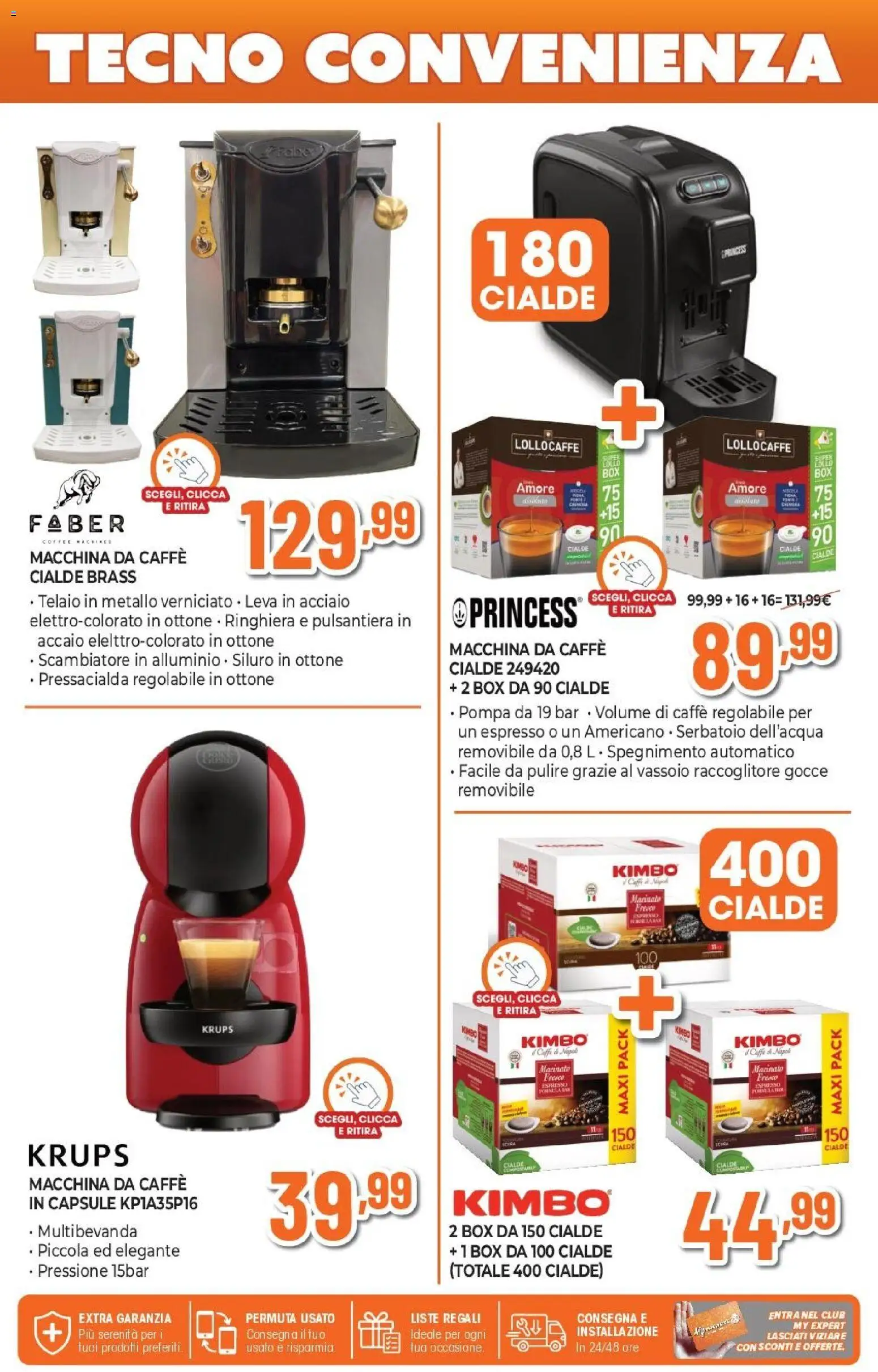 Volantino Expert del 26.03.2026 | Pagina: 24 | Prodotti: Macchina da caffe, Caffè, Vassoio