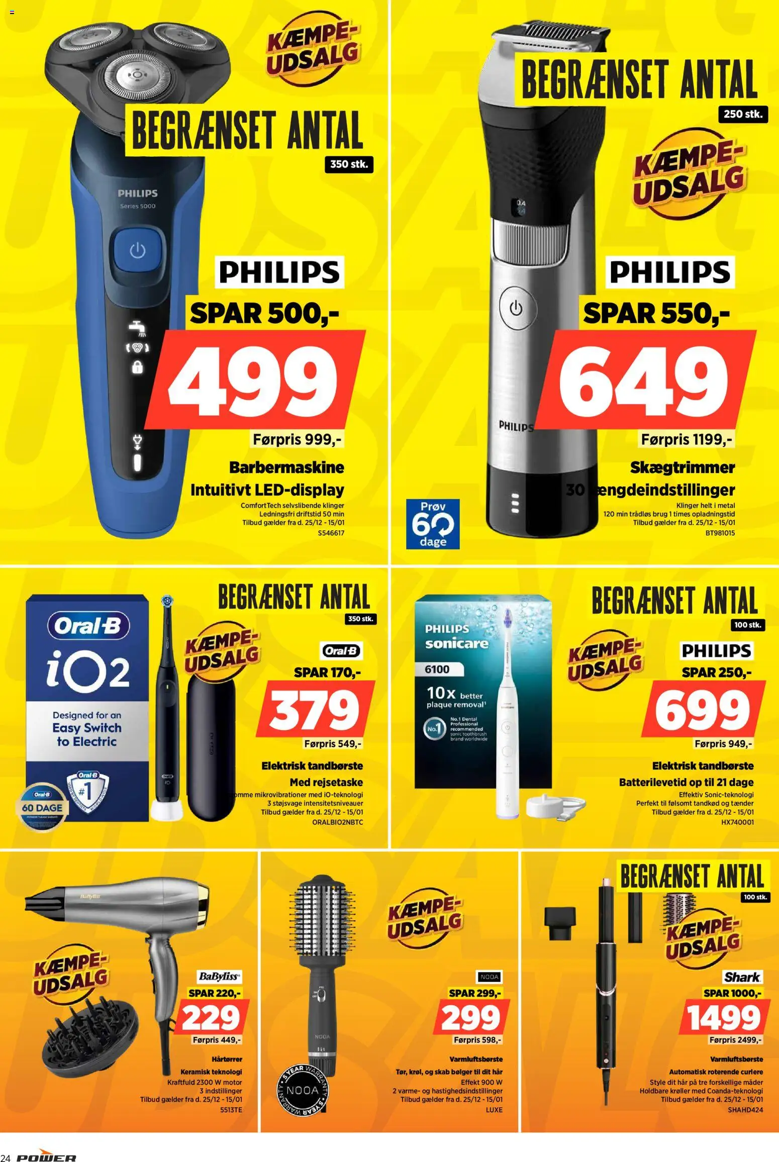 Power tilbudsavis – gyldig fra 25.12.2025 | Side: 24 | Produkter: Barbermaskine, Skab, Rejsetaske, Hårtørrer