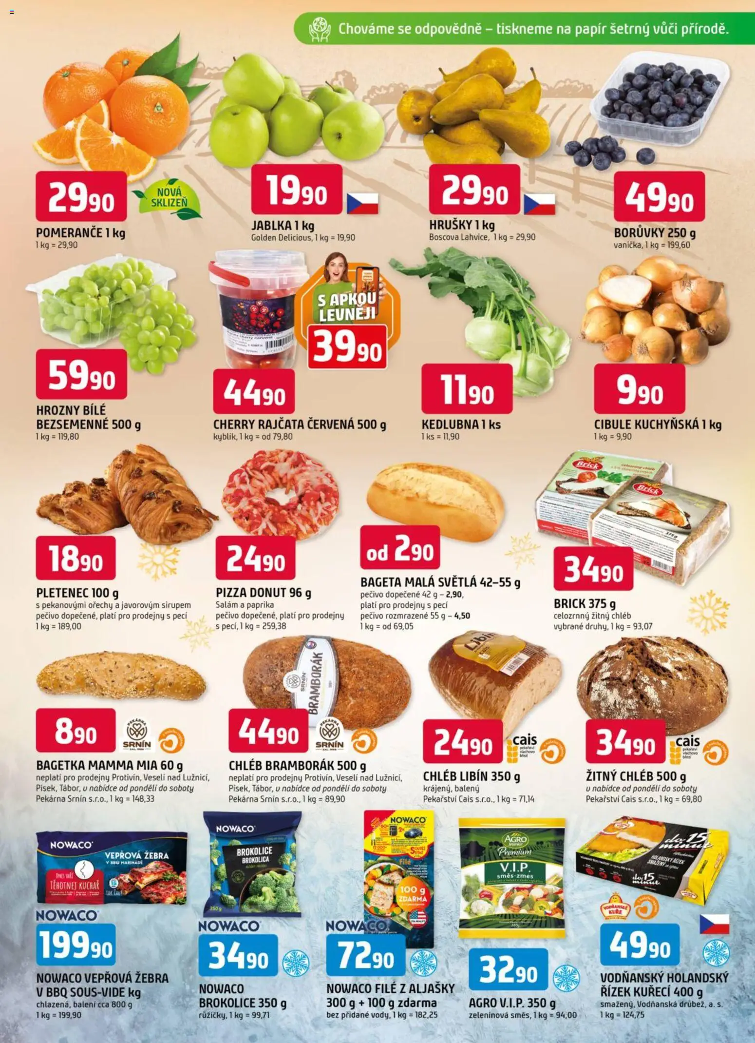 Trefa leták od 10.12.2025 | Strana: 3 | Produkty: Holandský řízek, Donut, Pečivo, Kedlubna