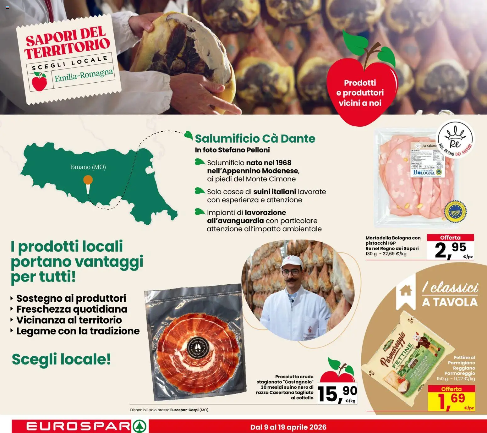 Volantino Despar del 09.04.2026 | Pagina: 10 | Prodotti: Suino, Prosciutto, Mortadella, Pistacchi