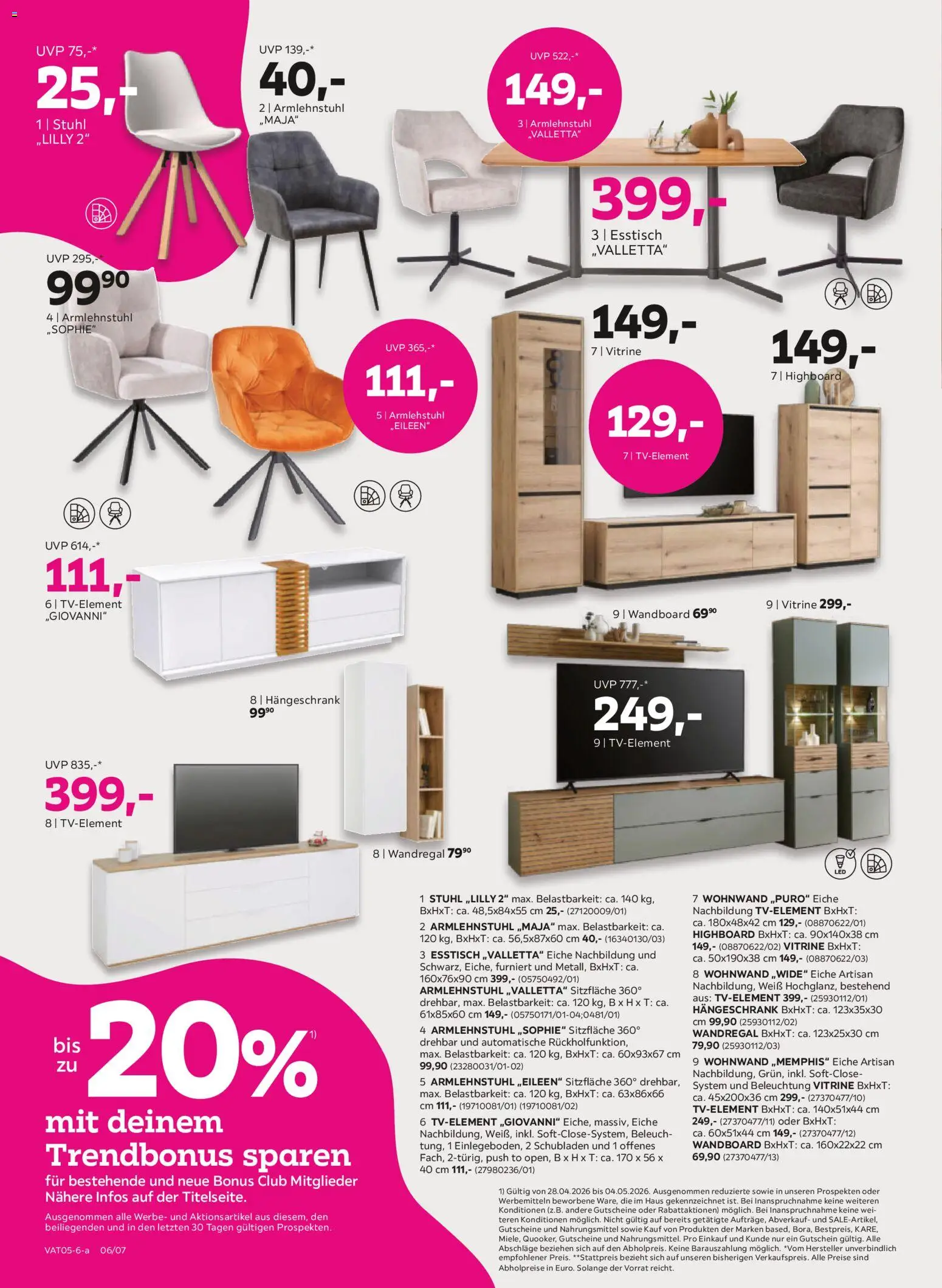 Mömax Prospekt aktuell gültig ab 28.04.2026 | Seite: 6 | Produkte: Stuhl