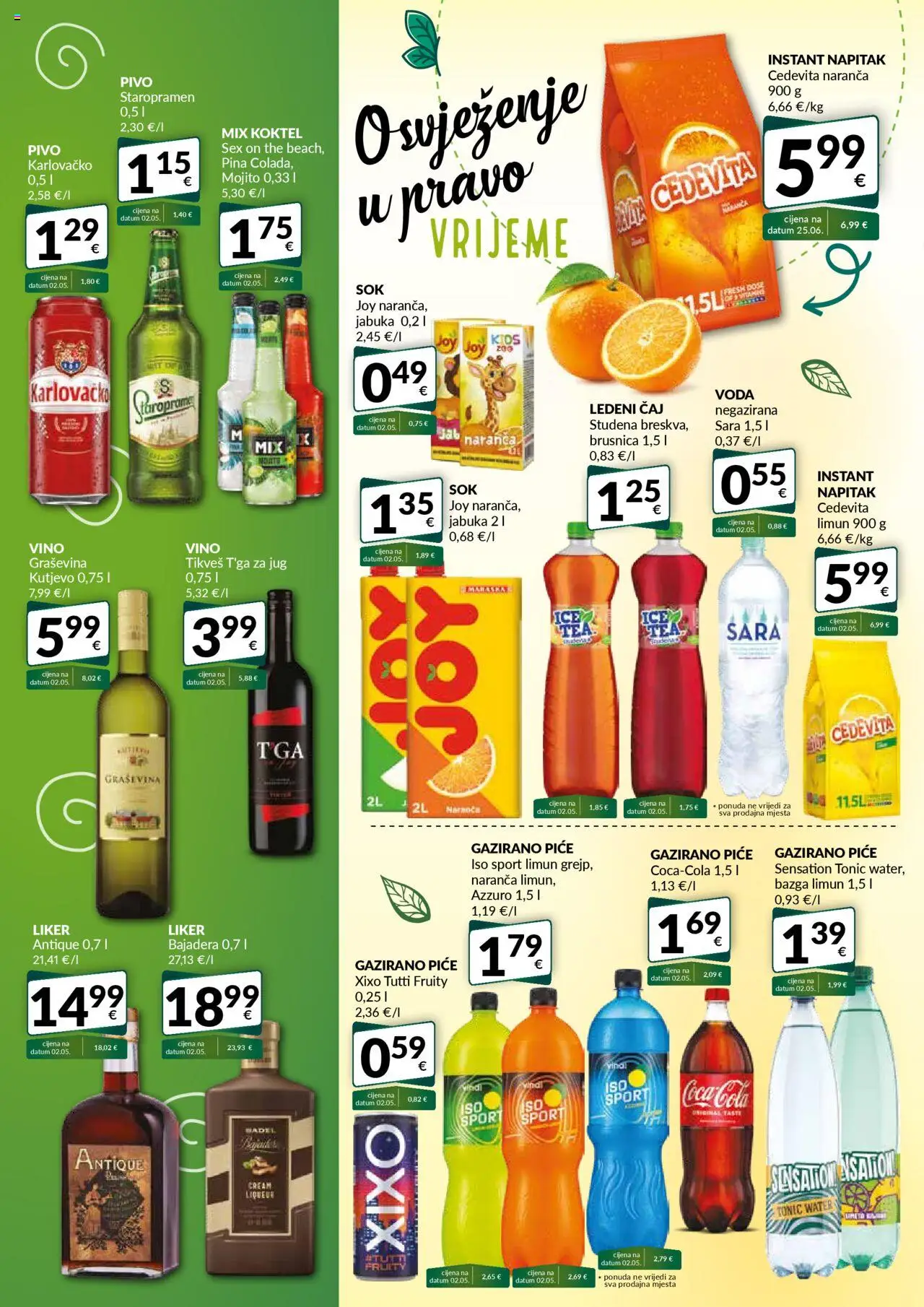 Bakmaz katalog | vrijedi od 11.09.2025 | Stranica: 6 | Proizvodi: Coca cola, Ledeni čaj, Čaj, Voda