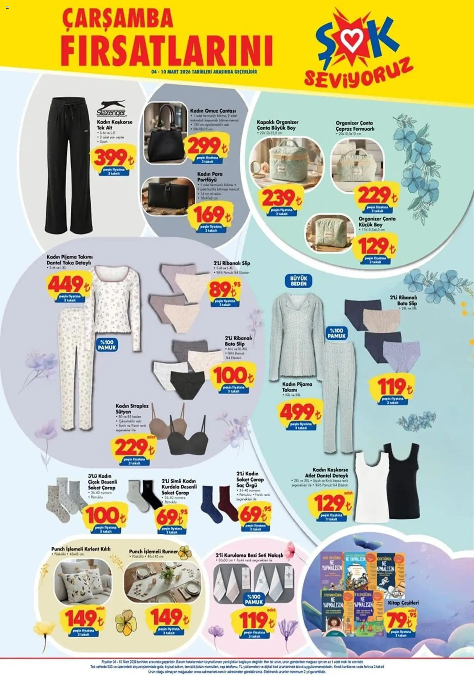 Şok Market Katalog - 04.03.2026 tarihinden itibaren geçerlidir | Sayfa: 4 | Ürünler: Sütyen, Pijama, Çanta, Bağlayıcı