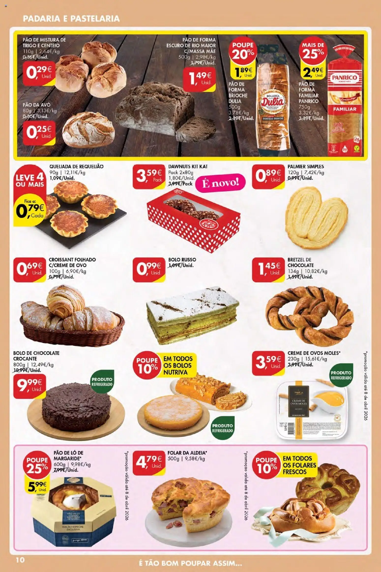 Pingo Doce Poupe Esta Semana Açores │ válido de 26.03.2026 | Página: 10 | Produtos: Pão de forma, Padaria, Ovos, Requeijão