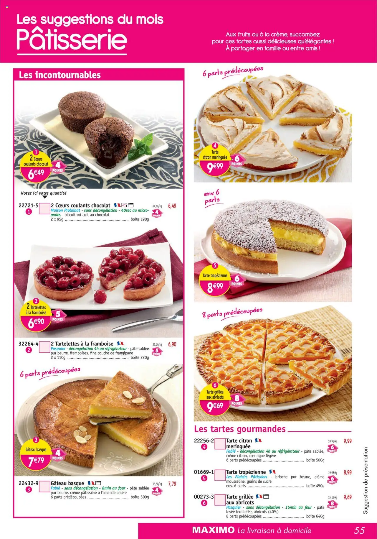  | Page: 55 | Produits: Sucre, Réfrigérateur, Abricots, Crème