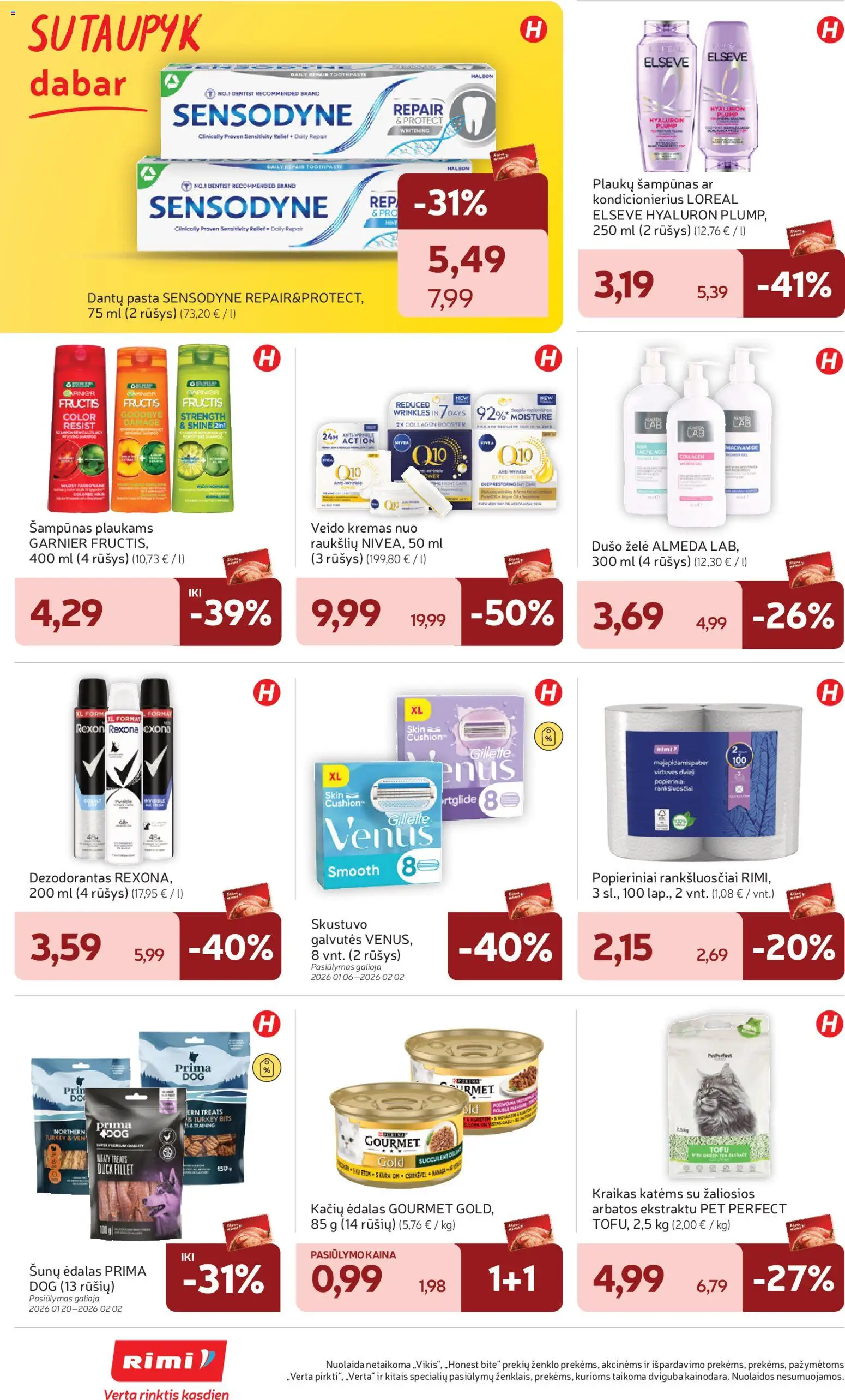 Rimi akcijos nuo 27.01.2026 | Puslapis: 24 | Prekių: Kondicionierius, Kremas, Dušo želė, Dezodorantas