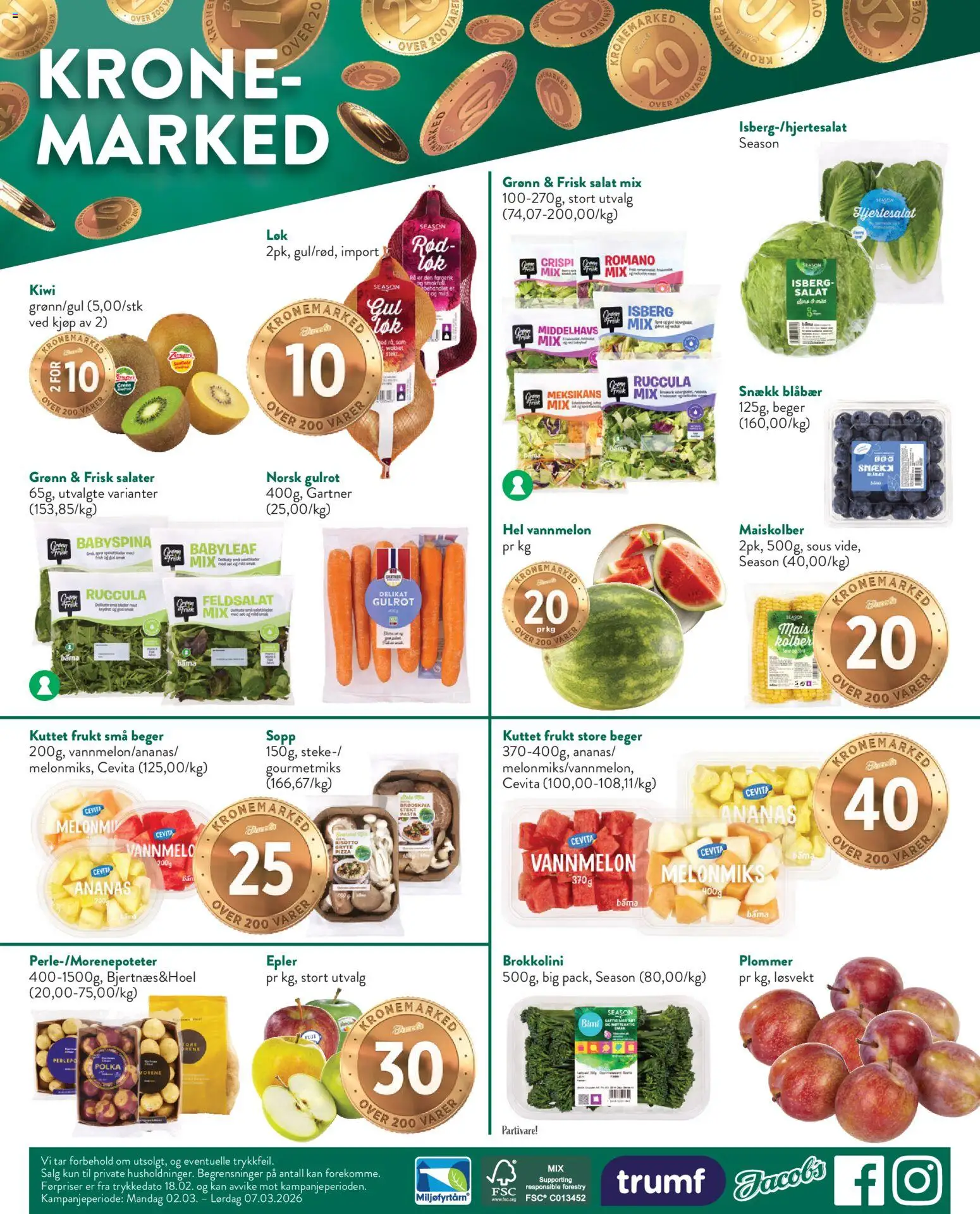 {H1} | Side: 8 | Produkter: Ananas, Gulrot, Salat, Гриби