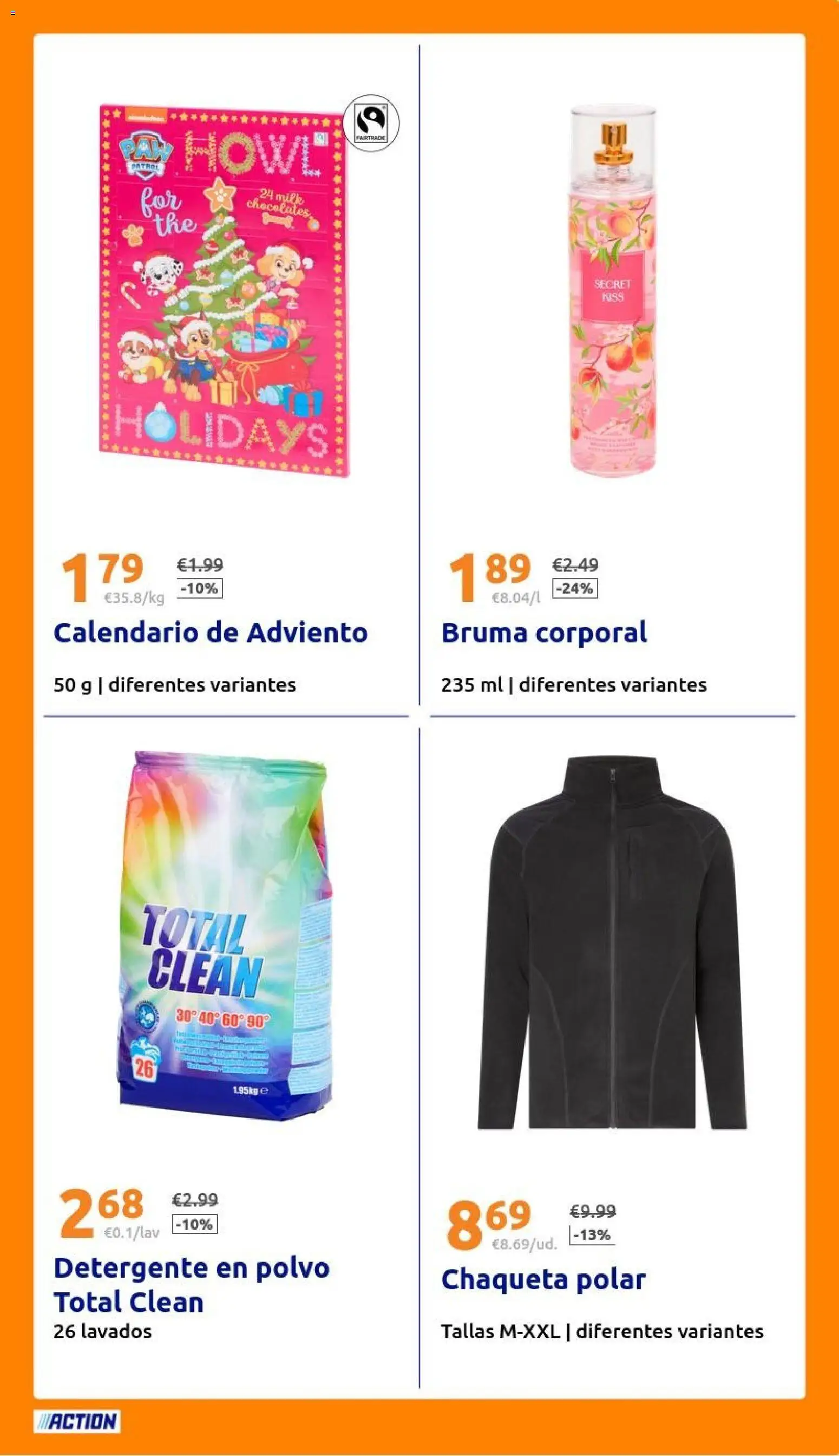 Action - Action ES week 44 2025 │ válido desde el 29.10.2025 | Página: 23 | Productos: Polvo, Detergente, Chaqueta
