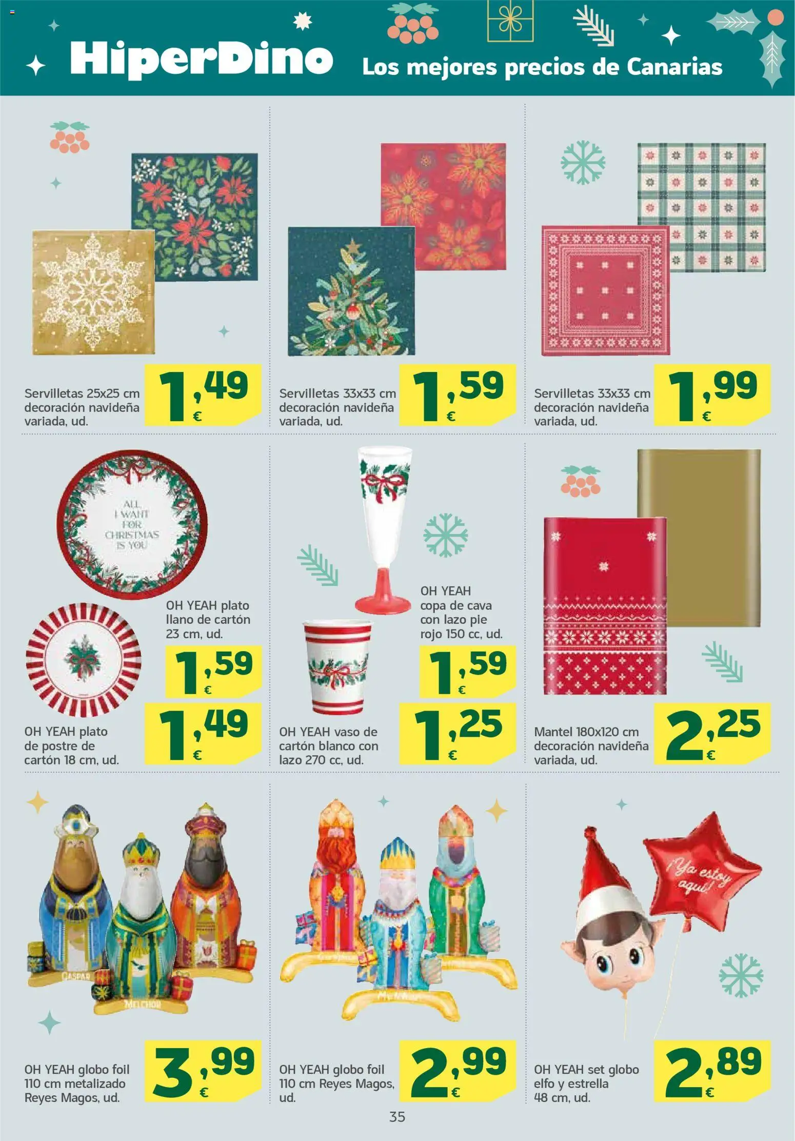 HiperDino folleto │ válido desde el 25.11.2025 | Página: 35 | Productos: Mantel